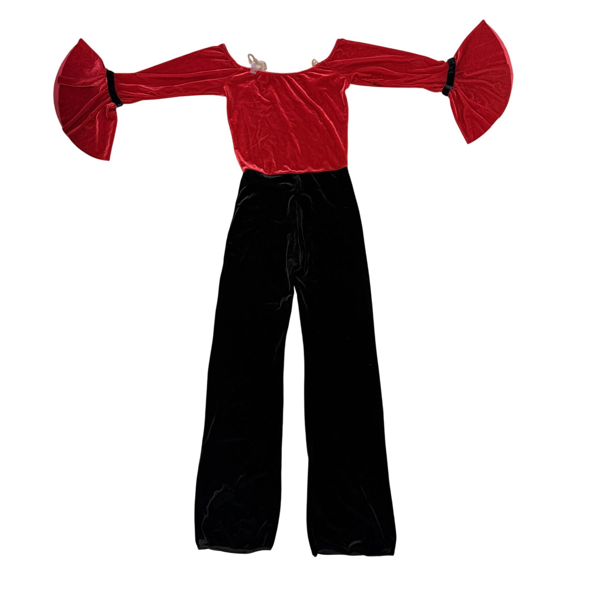 Other Vtg Weissman Elite Velour DANCE Costume Velvet Jump Suit M Size 24" / US 00 / IT 34 - 2 Thumbnail