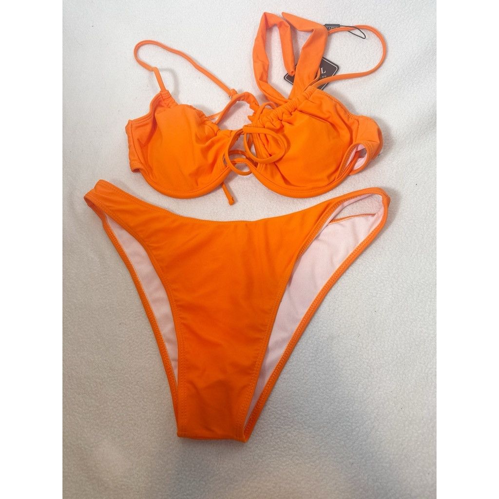 ZAFUL NWT Zaful Orange Bikini Set Size L 8–10 Size L / US 10 / IT 46 - 2 Thumbnail
