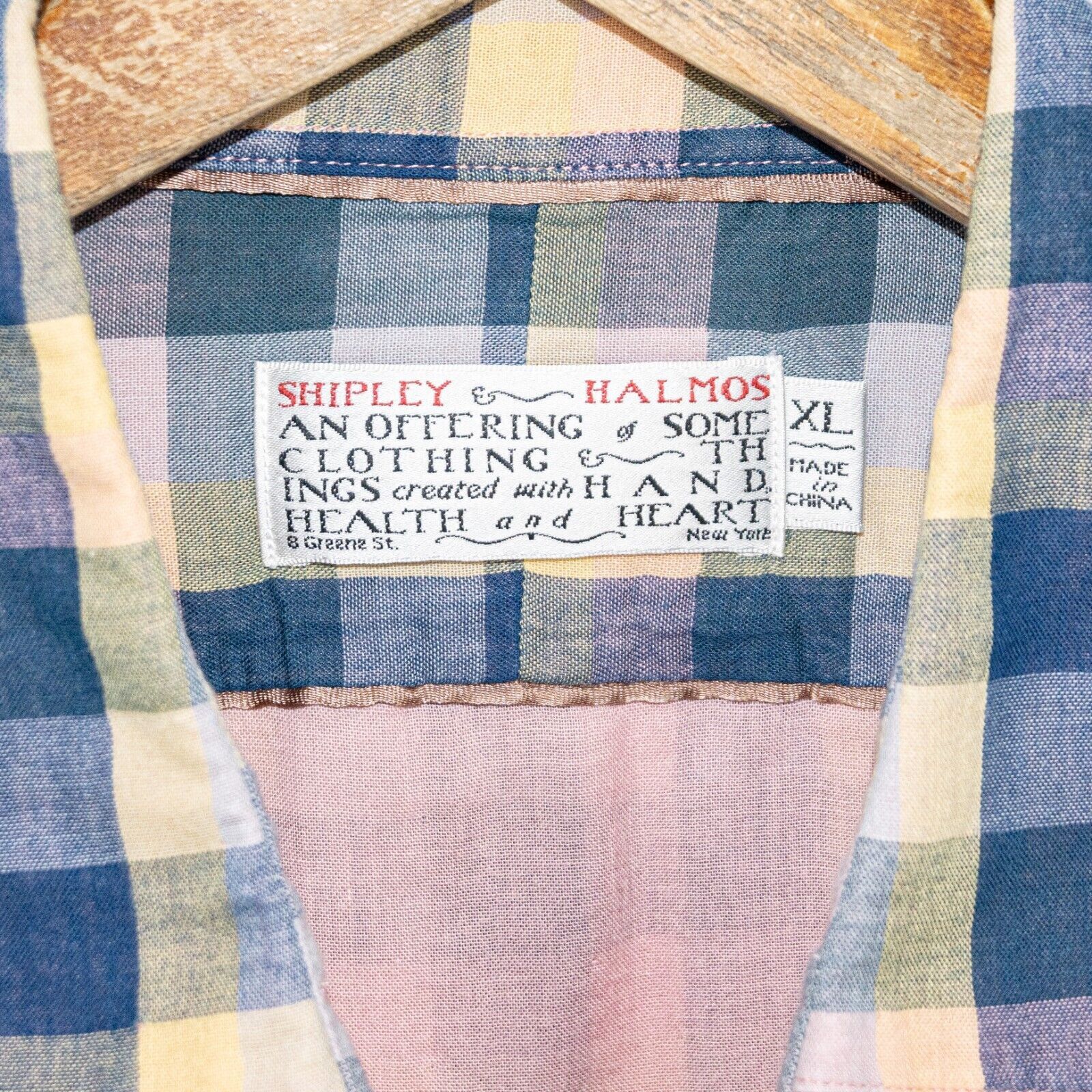 Shipley & Halmos SHIPLEY & HALMOS double layer Button up Shirt in Blue Pink Size US XL / EU 56 / 4 - 2 Thumbnail