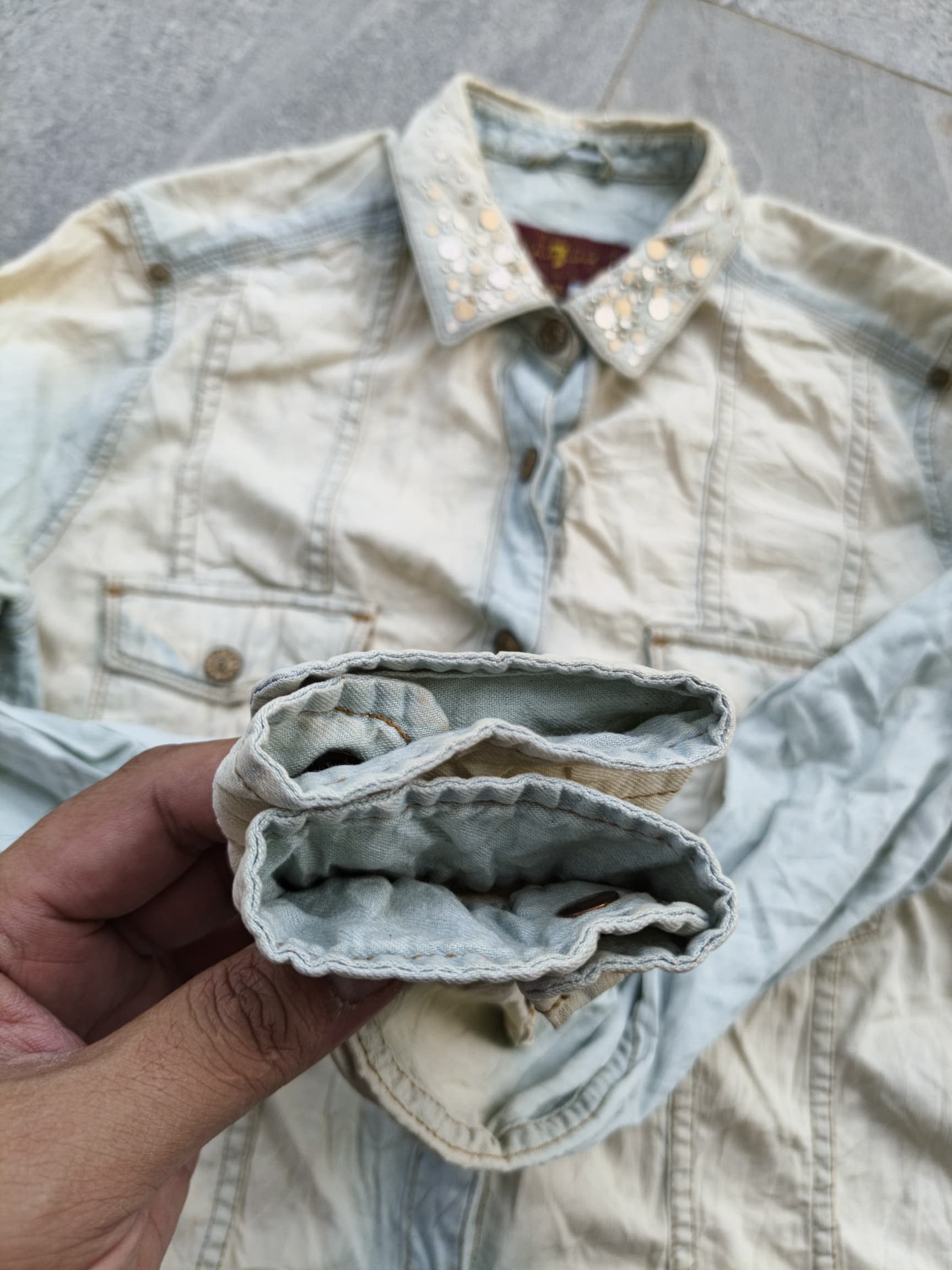 7 For All Mankind 7 For All Mankind Studded Long Sleeve Shirt Size US XS / EU 42 / 0 - 12 Thumbnail