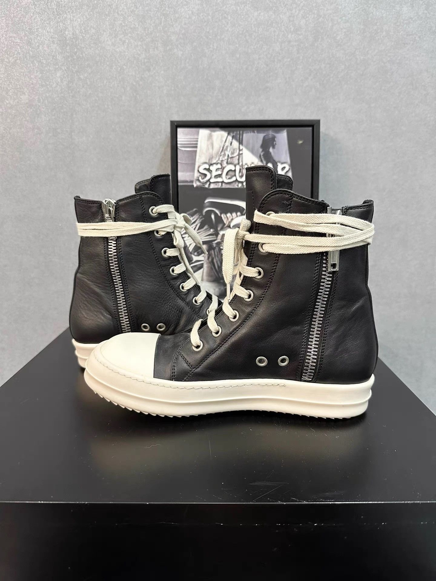 Rick Owens Rick Owens Mainline Leather "Big Converse" K34 Size US 6 / IT 36 - 6 Thumbnail