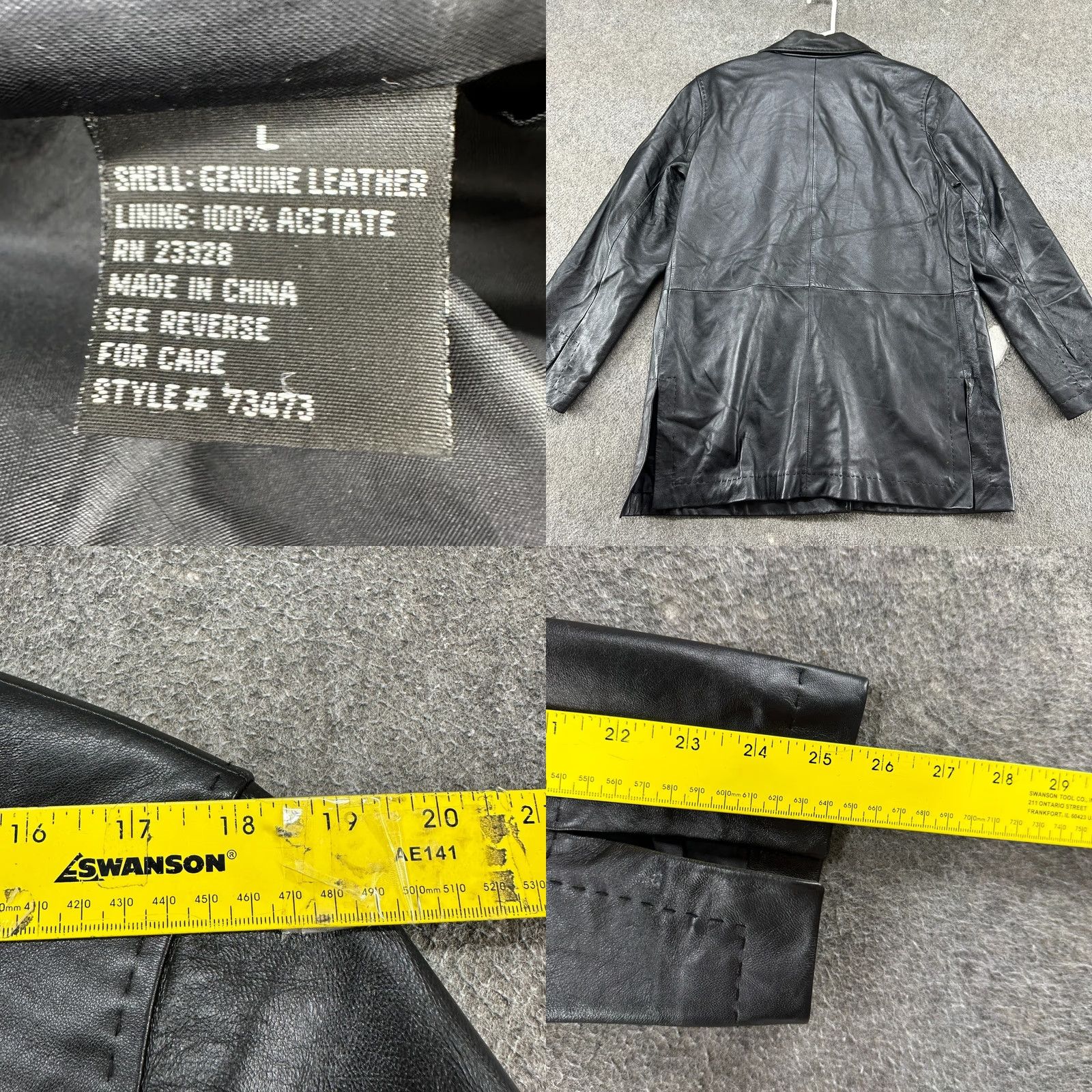 Vintage VINTAGE Artifacts Coat Womens L Black Long Genuine Leather Lined Overcoat 90s Size L / US 10 / IT 46 - 8 Thumbnail