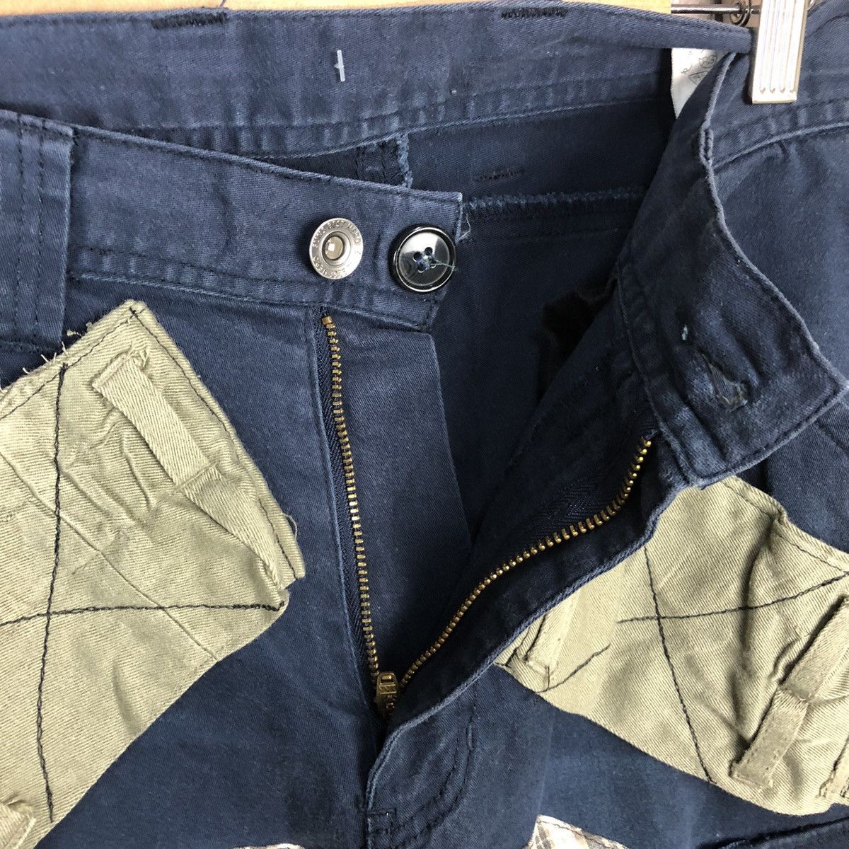 Japanese Brand DL Japanese Custom D.Blue Cargo Multipocket Pants #A354 Size US 31 - 15 Thumbnail
