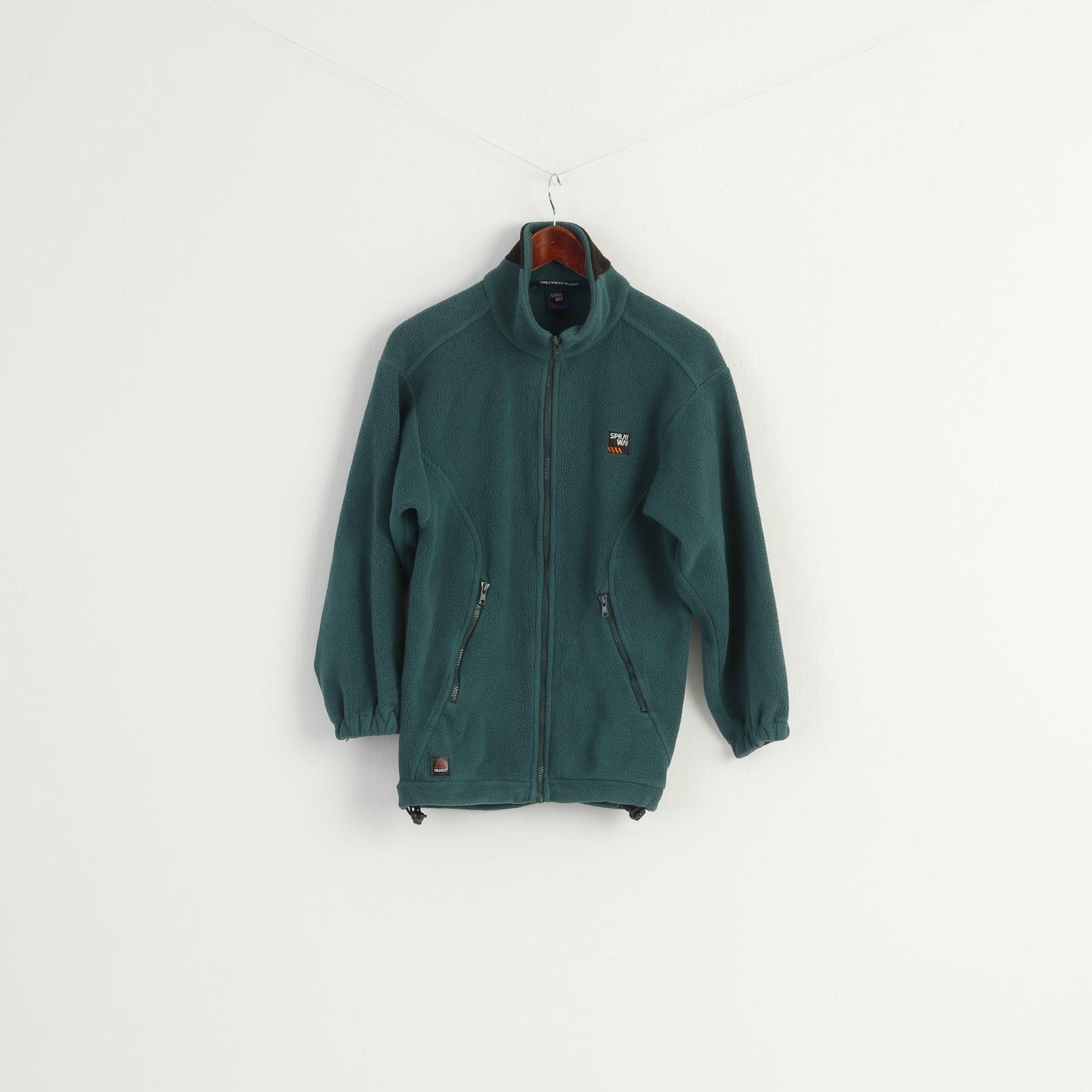 Vintage Spray Way Women S Fleece Top Green 7792 Size S / US 4 / IT 40 - 1 Thumbnail