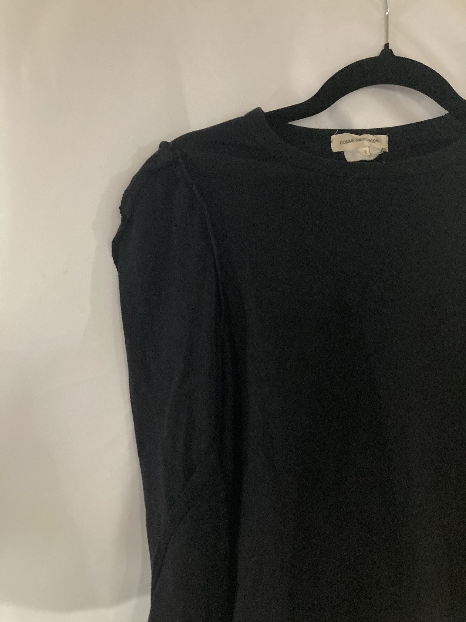Comme des Garcons Comme des Garçons AD2003 Black Raw Edge Long Sleeve Top Size S / US 4 / IT 40 - 9 Thumbnail