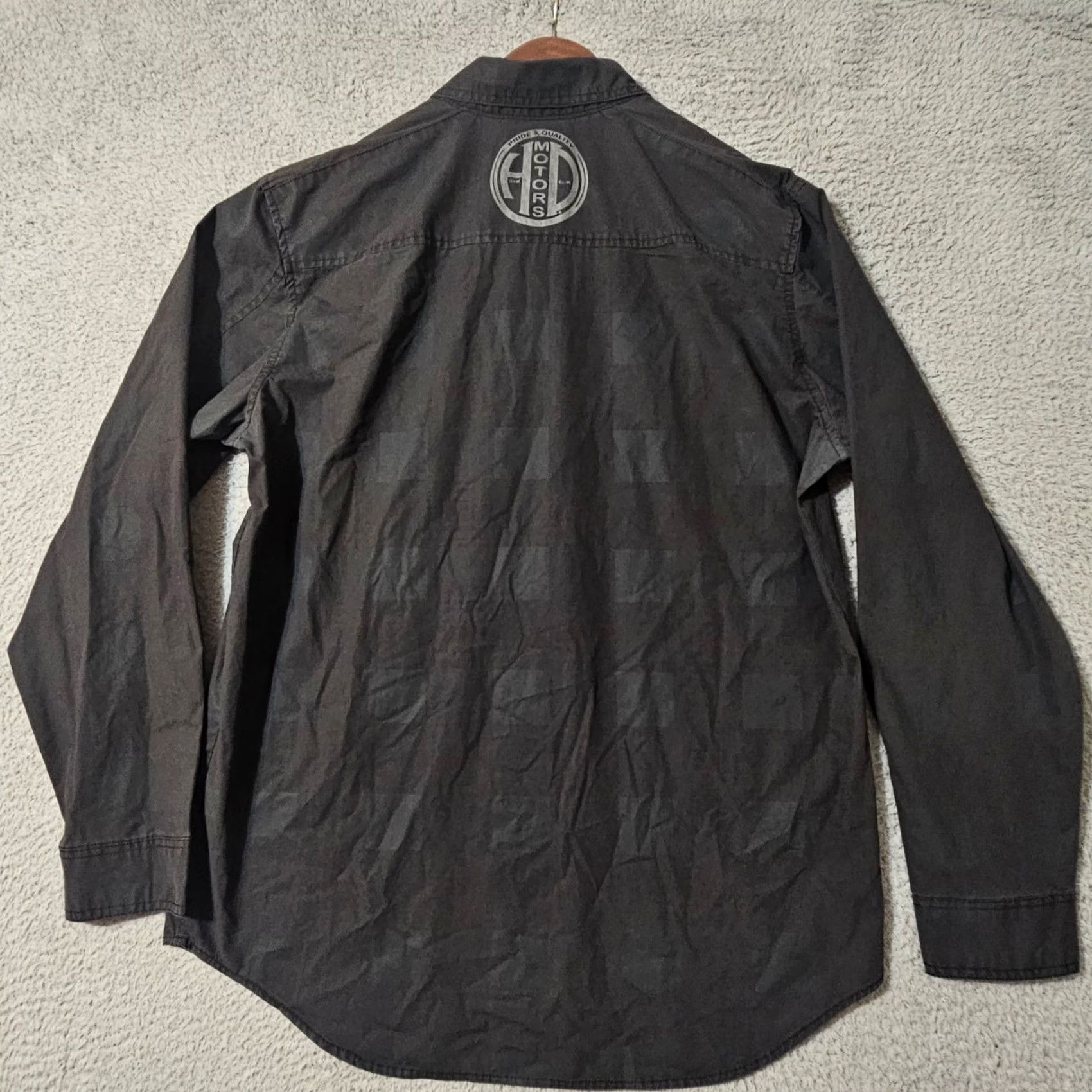 Harley Davidson Harley-Davidson Men's Shirt Black Plaid Wrinkle-Resistant Woven Large Size US L / EU 52-54 / 3 - 2 Thumbnail