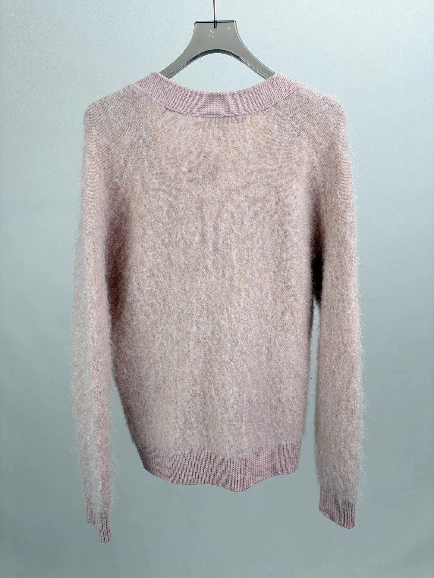 Acne Studios ACNE STUDIOS Pink Mohair Cardigan Size XS / US 0-2 / IT 36-38 - 2 Thumbnail