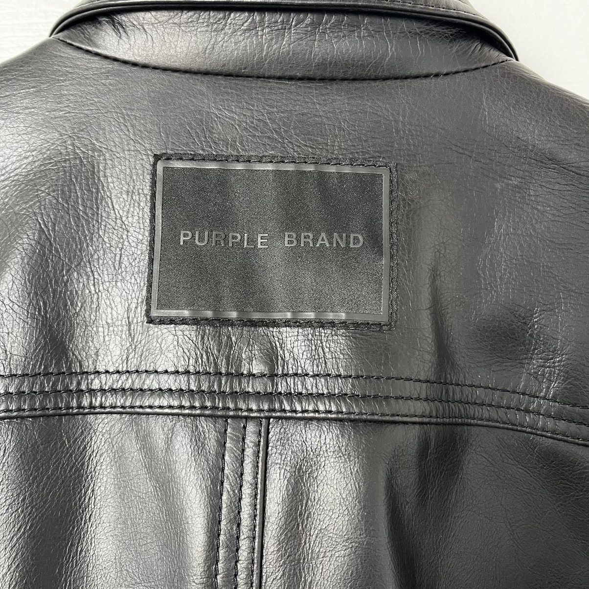Purple Brand Purple Leather Long Shirt Jacket Shacket M Size US M / EU 48-50 / 2 - 6 Thumbnail