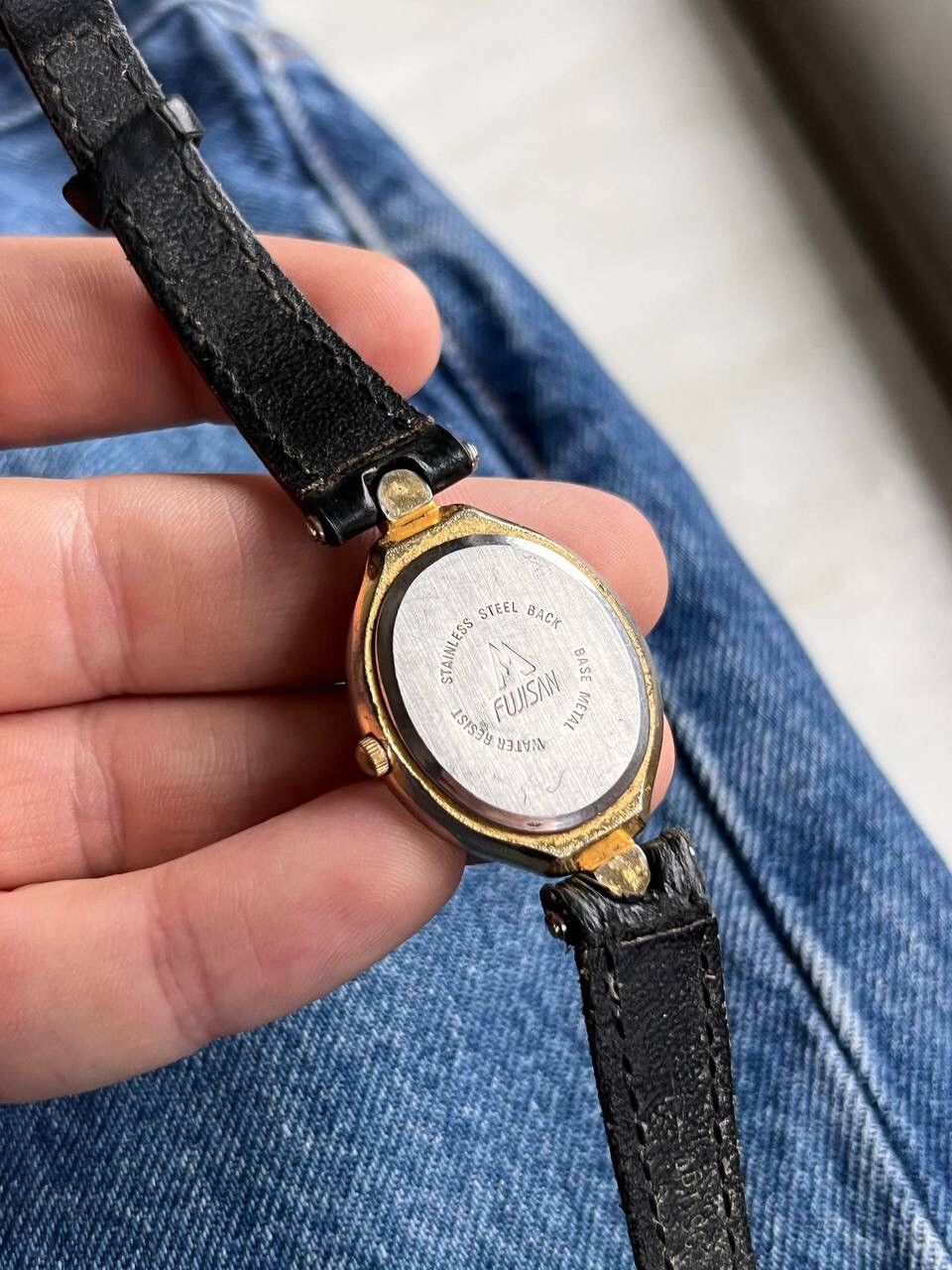 Vintage Futuristic Vintage Japanese Style Bracelet Leather Watch 90s Size ONE SIZE - 7 Thumbnail