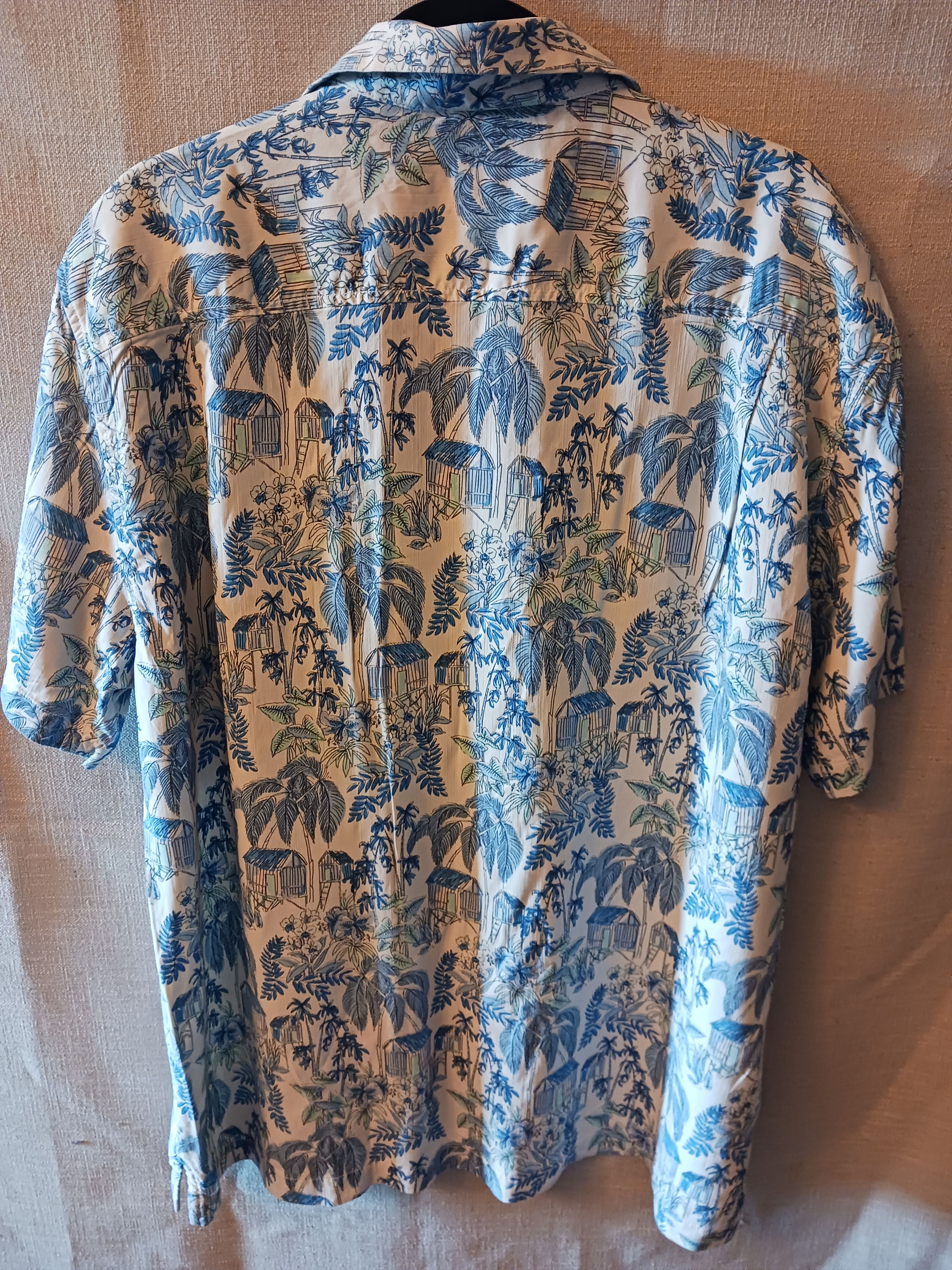 Tommy Bahama 100% Silk Tropical Short Sleeve Camp Shirt Size US XL / EU 56 / 4 - 2 Thumbnail