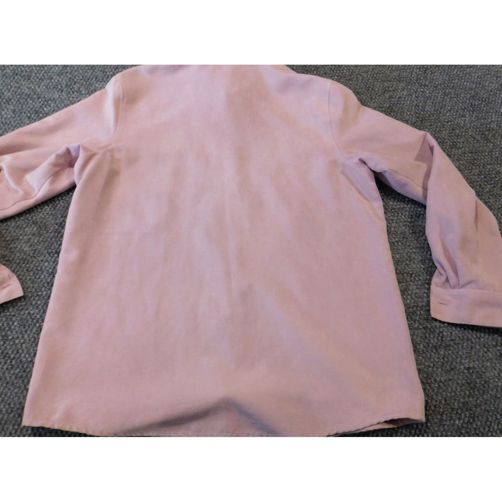 Vintage Sonoma Womens Button-Up Blouse L Purple Casual Knit Cotton Long Sleeve Size L / US 10 / IT 46 - 7 Thumbnail