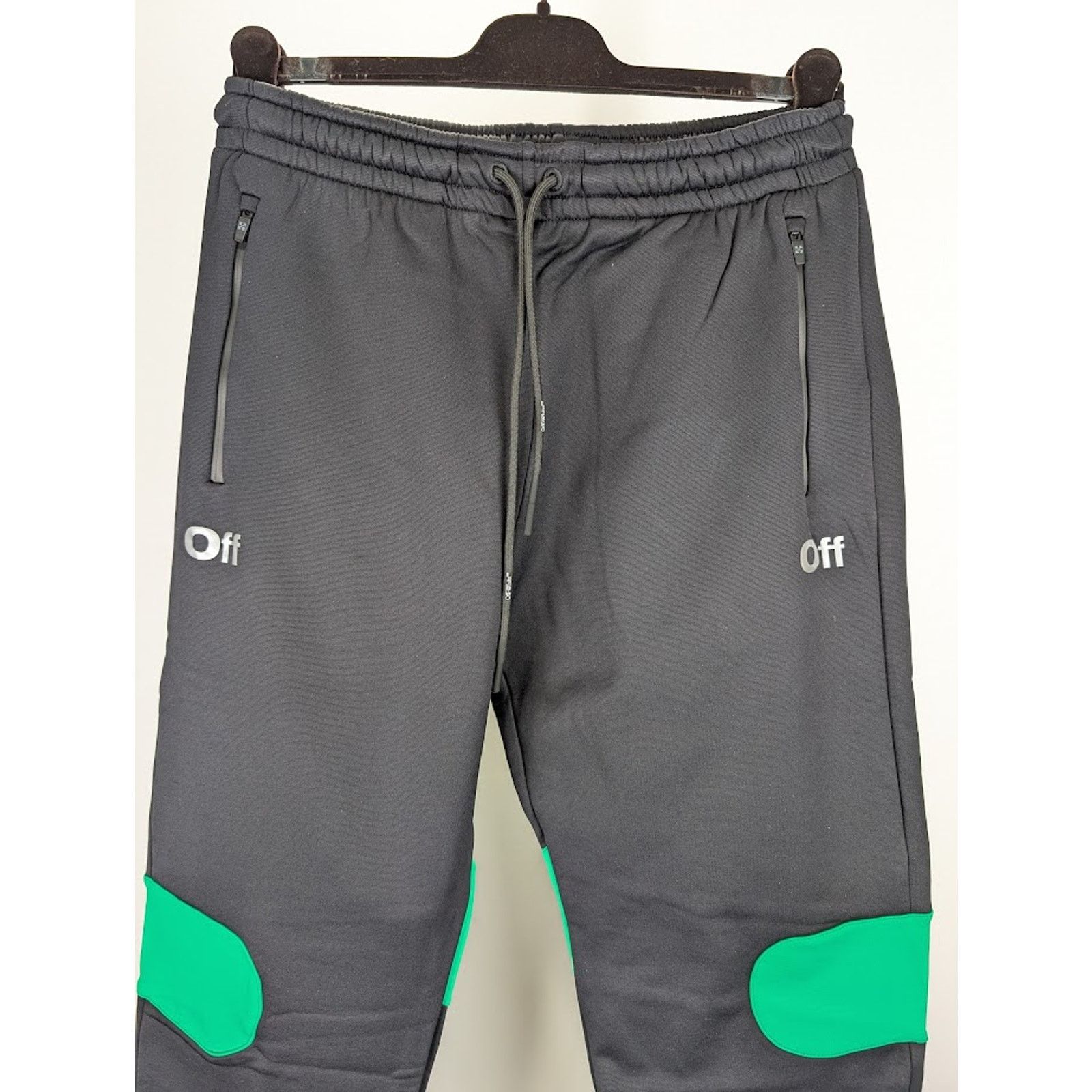 Off-White o1rshd1 Diag Outl Block Sweatpants & Joggers in Black/Green Size US 36 / EU 52 - 3 Thumbnail