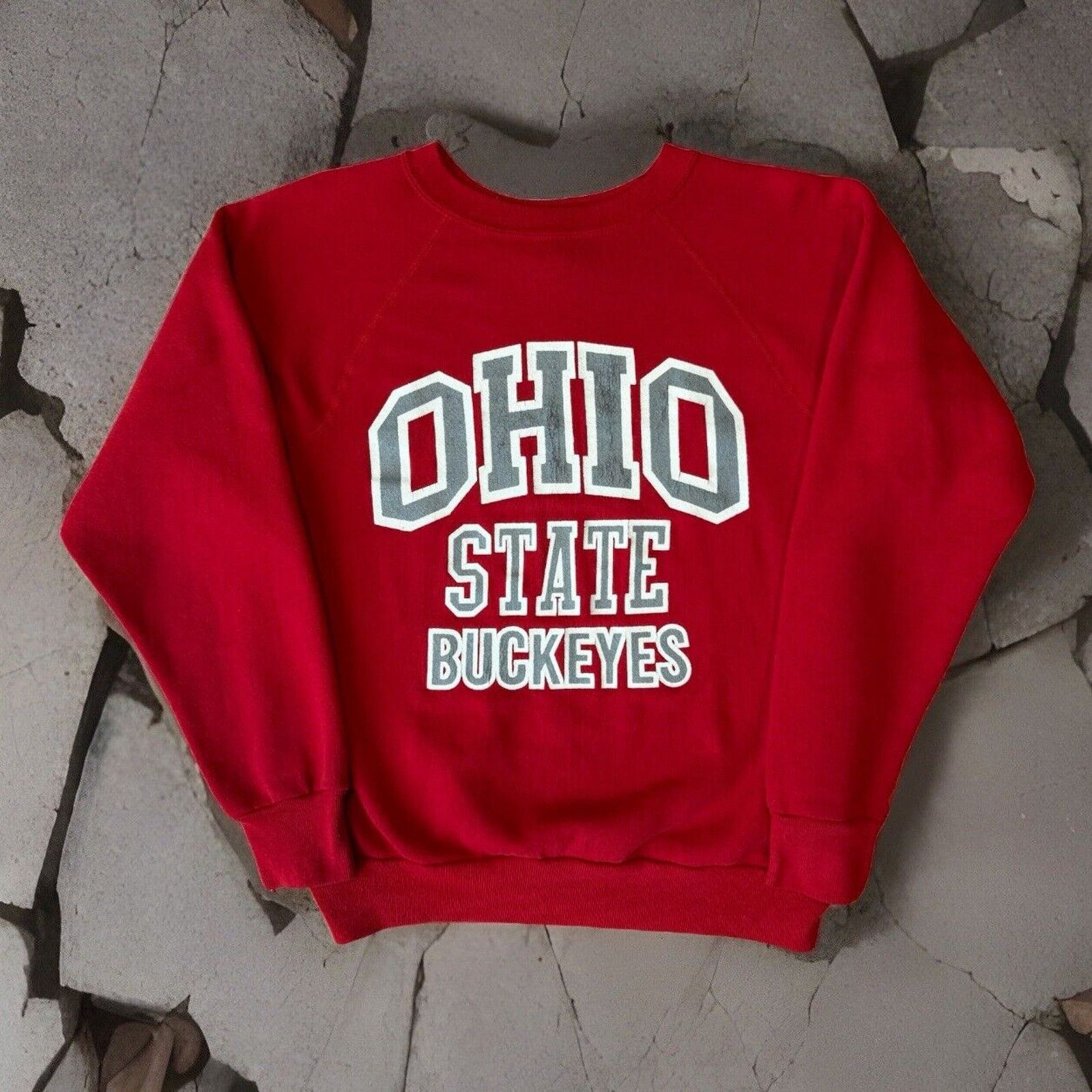 Vintage Vintage Ohio State Buckeyes Sweatshirt M Red 80s Fleece Size US M / EU 48-50 / 2 - 1 Thumbnail