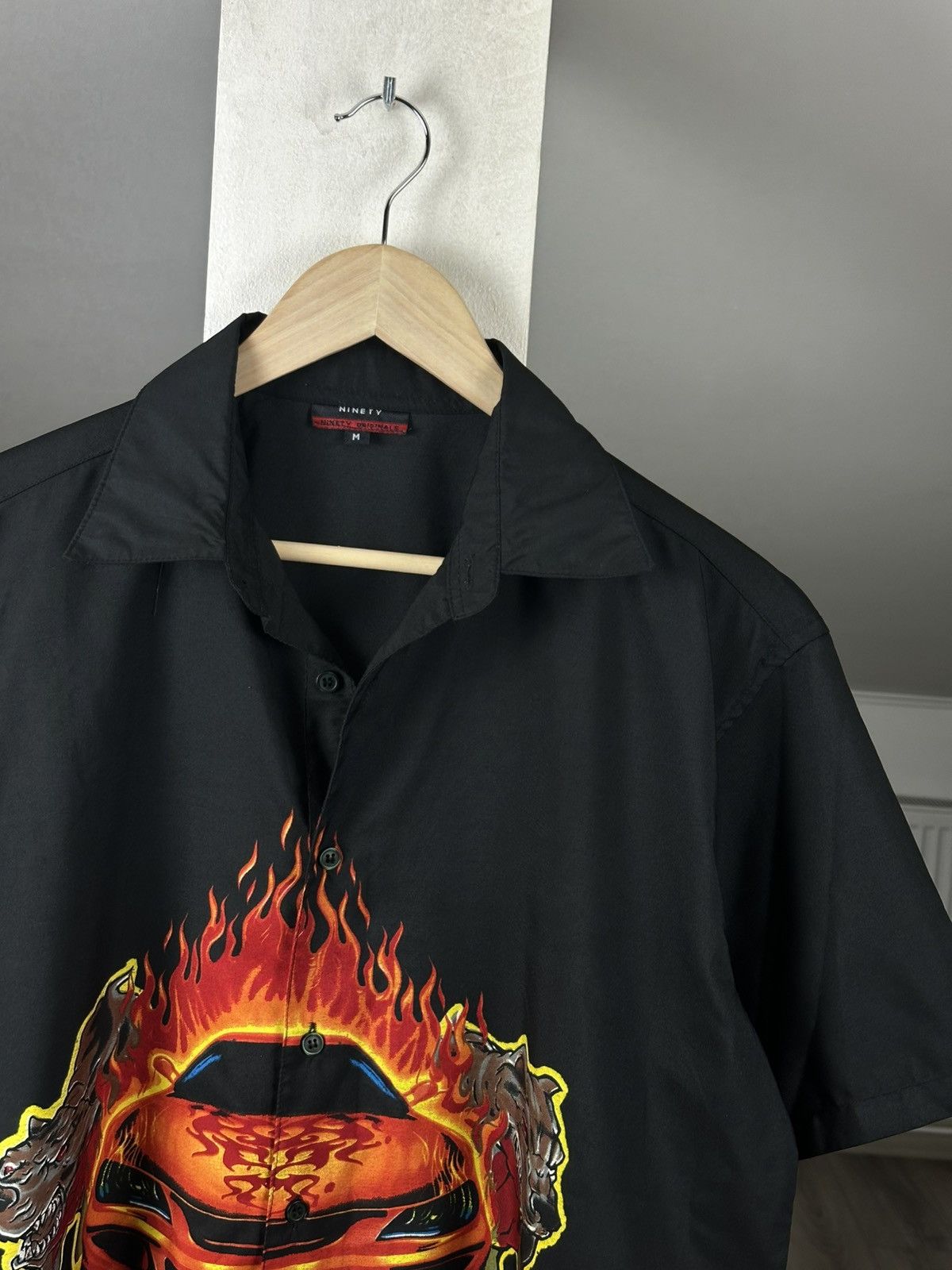 Quiksilver Rare Black Cars Dog Hawaii Palm Shirt Tee Size US M / EU 48-50 / 2 - 3 Thumbnail
