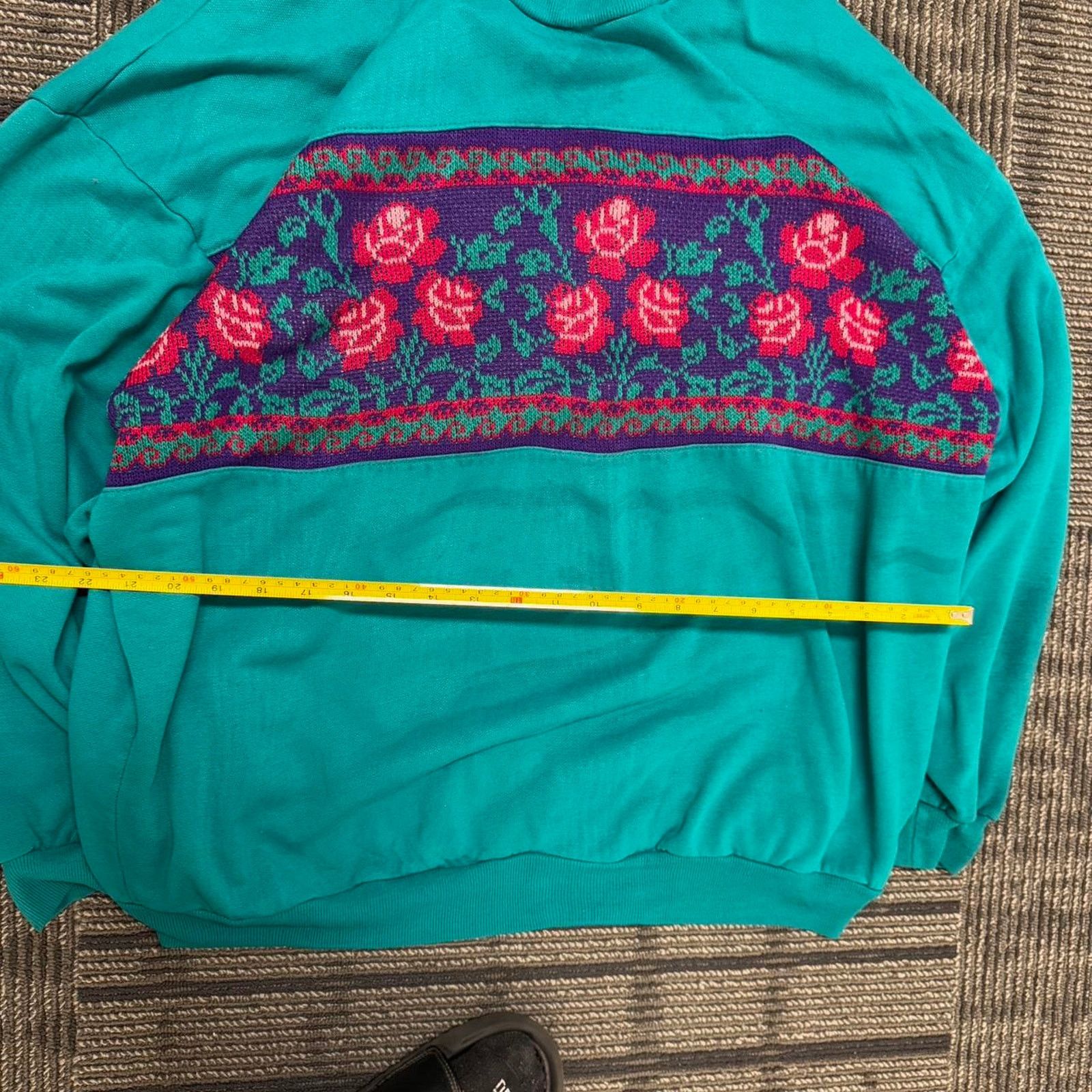 Other Women’s Vintage 90’s Floral Knit Crewneck – Size Large Size L / US 10 / IT 46 - 4 Thumbnail