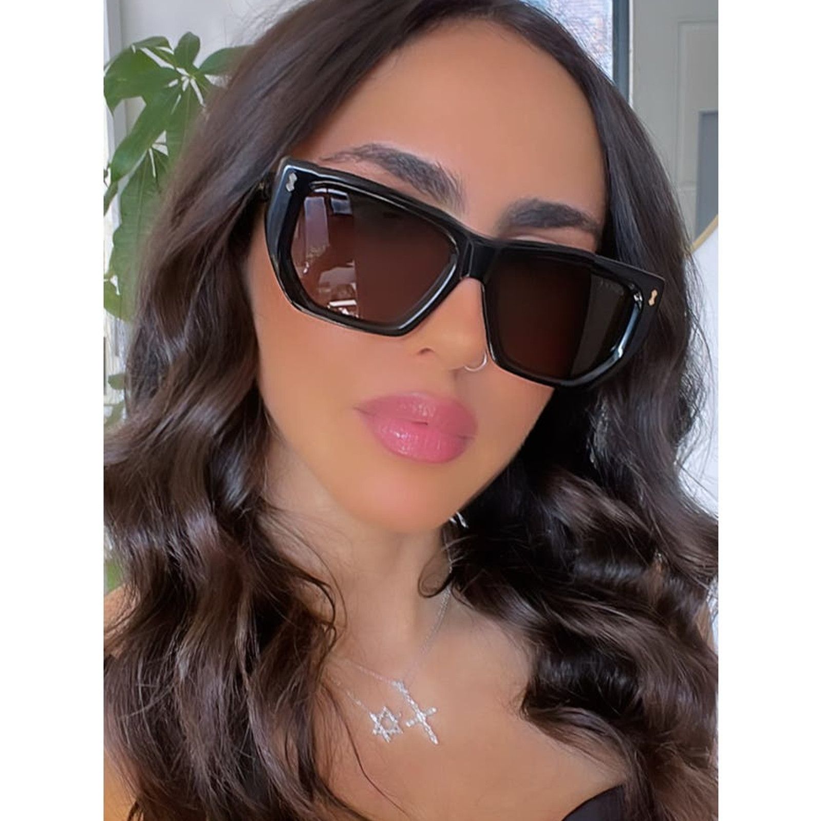 NEW Gucci GG1520S Black Angled Sunglasses