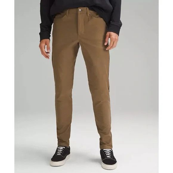 image of NWT Lululemon Abc Slim-Fit 5 Pocket Pant 32"l Utilitech in Artifact, Men's (Size 31)