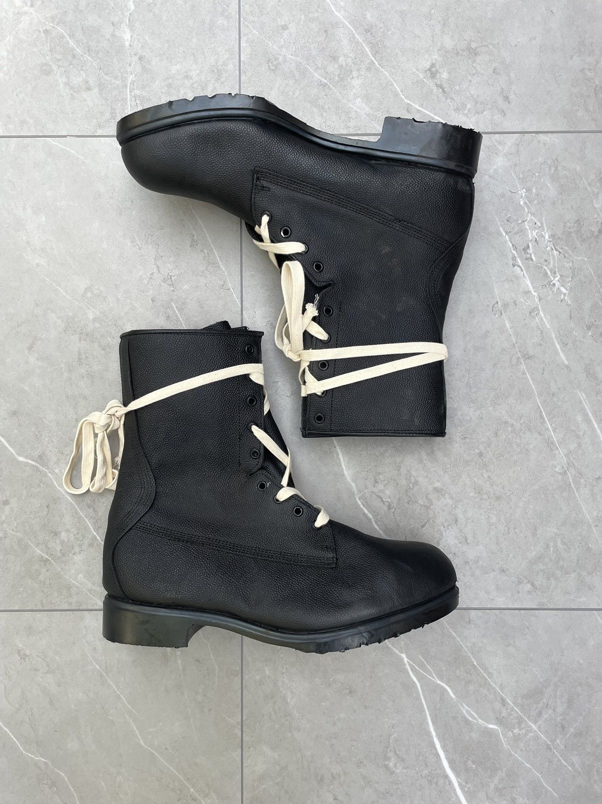 Vintage Rare 80/90s Military Leather Combat Boots Size US 13 / EU 46 - 6 Thumbnail