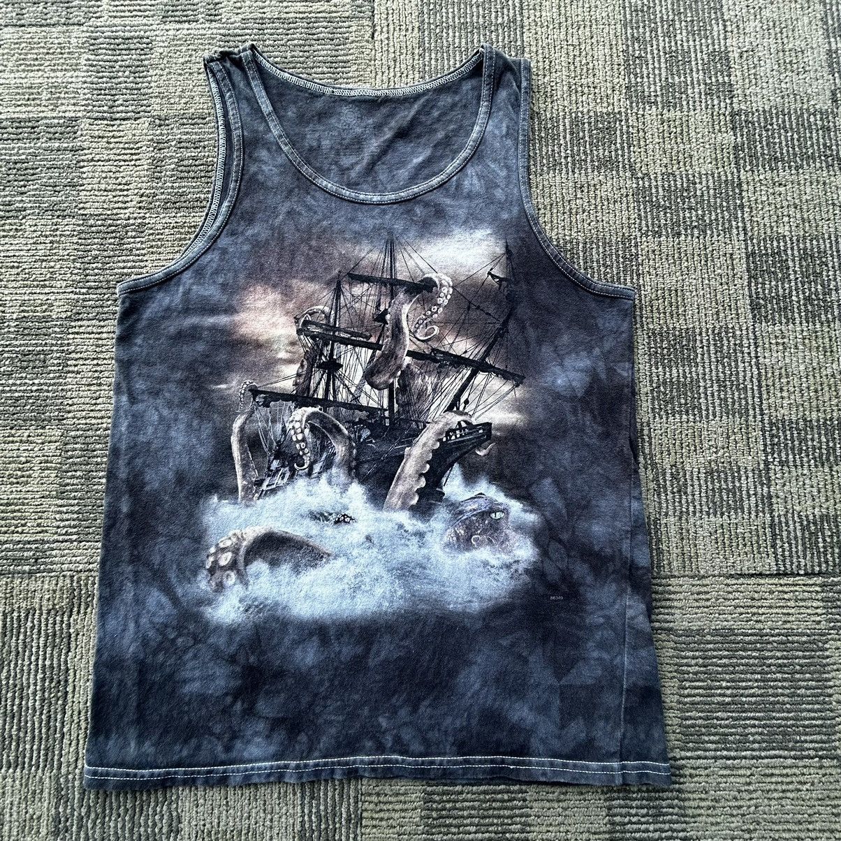 The Mountain Vtg The Mountains The Kraken Sea Graphic Tie-Dye Tank Top Size US S / EU 44-46 / 1 - 1 Thumbnail