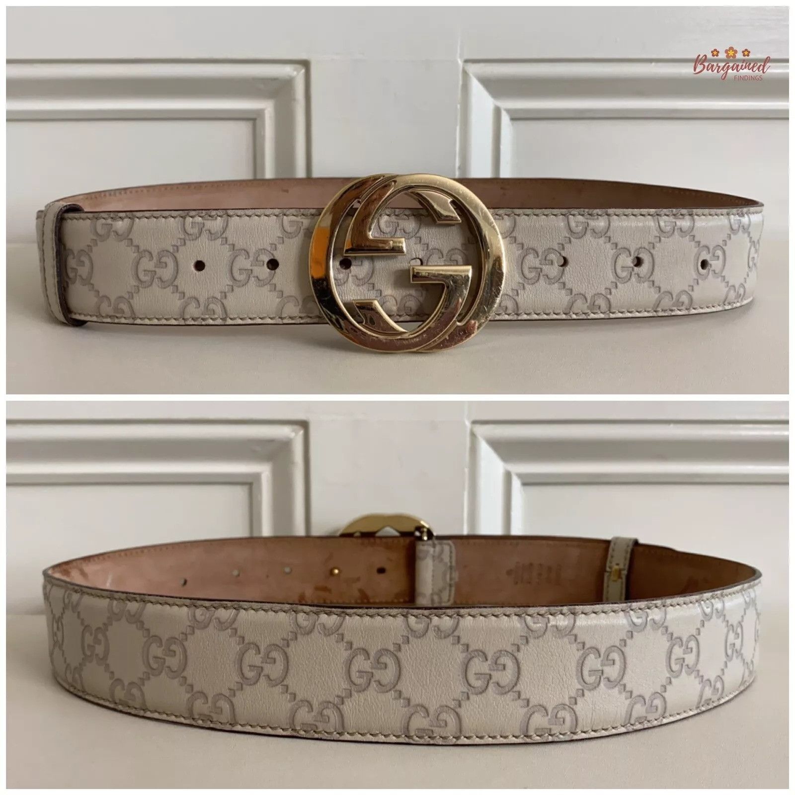 Gucci Gucci Guccissima Leather Gold Interlocking G Buckle Belt Size 30 - 9 Thumbnail