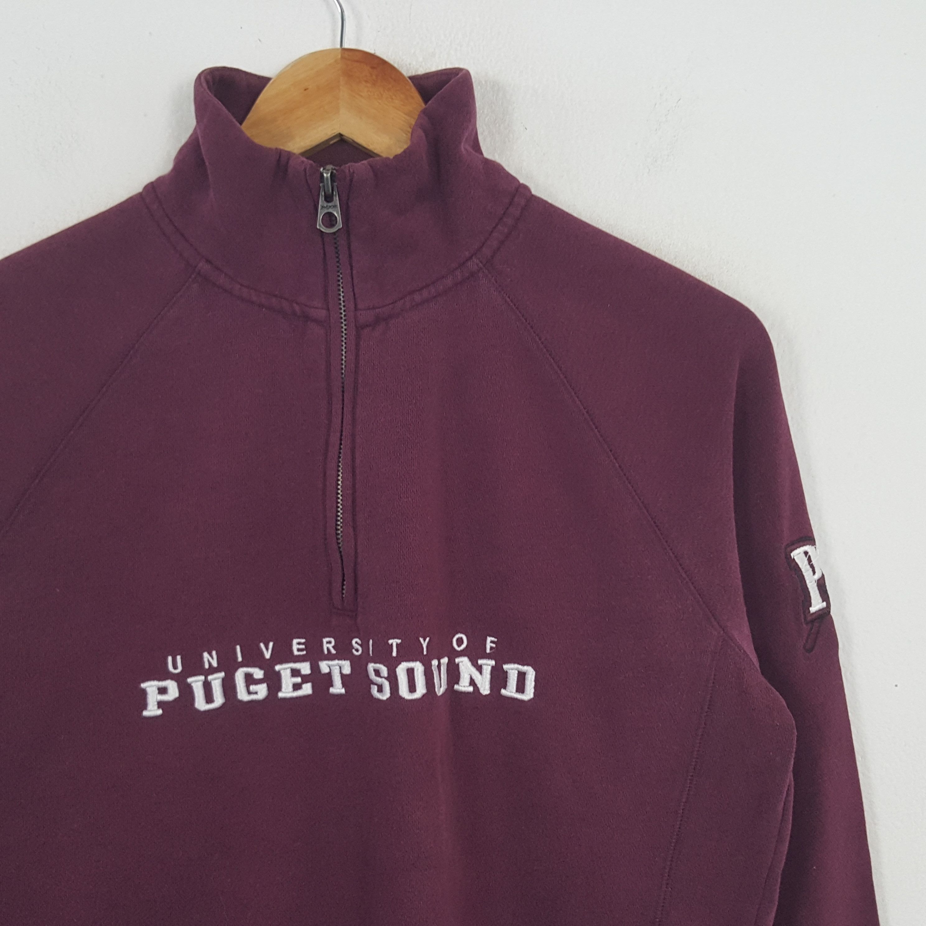 Jansport × Vintage Vinage University Of Puget Sound Half Zipper Sweatshirt Size US S / EU 44-46 / 1 - 2 Thumbnail