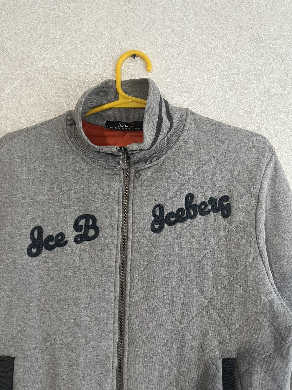 Iceberg ICEBERG Quilted Zip Jacket “Ice B/Iceberg”Grey Made in Italy Size US M / EU 48-50 / 2 - 4 Thumbnail