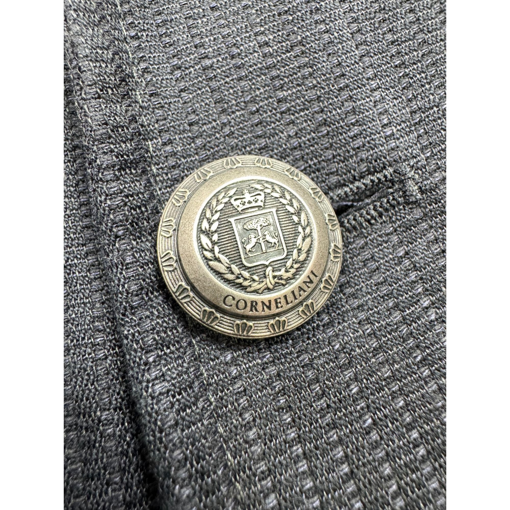 Corneliani Corneliani Trend Military Navy Style Cotton Blazer (Y1265) Size 40R - 3 Thumbnail