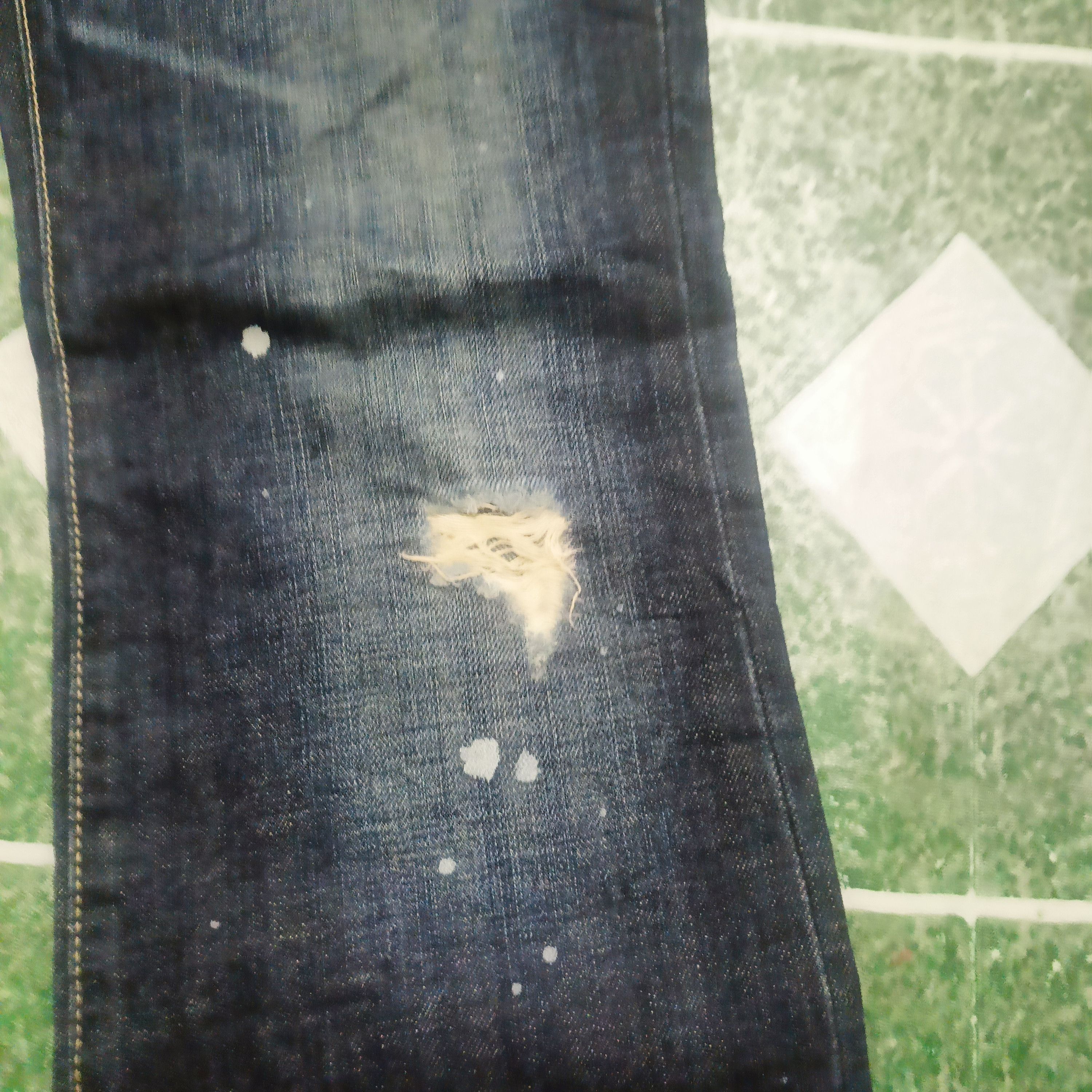 Levi's 💥Insane 90s Levis 708 Distressed Paint Splatter Bootcut Size US 28 / EU 44 - 7 Thumbnail