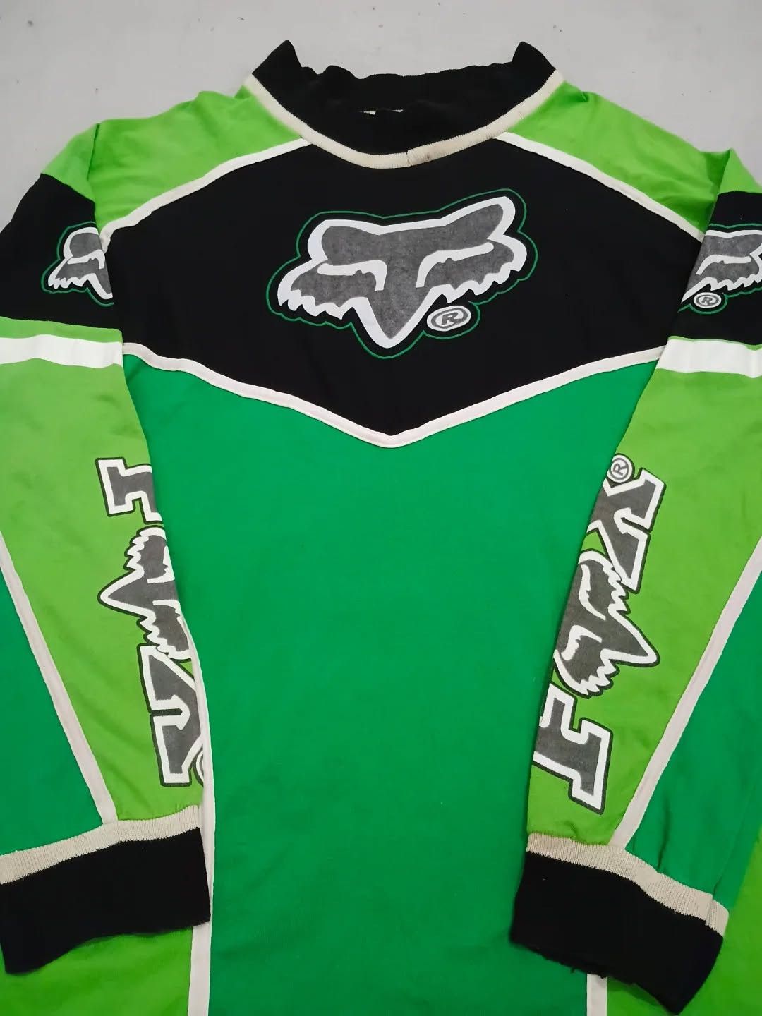 Fox Racing Mens Vintage USA Fox Long Sleeve Motocross Size L