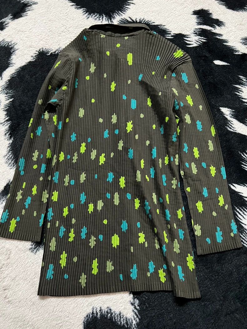 Issey Miyake issey miyake size：3 Olive green pleated cardigan top 2506- Size XXS / US 00 / IT 34 - 8 Thumbnail