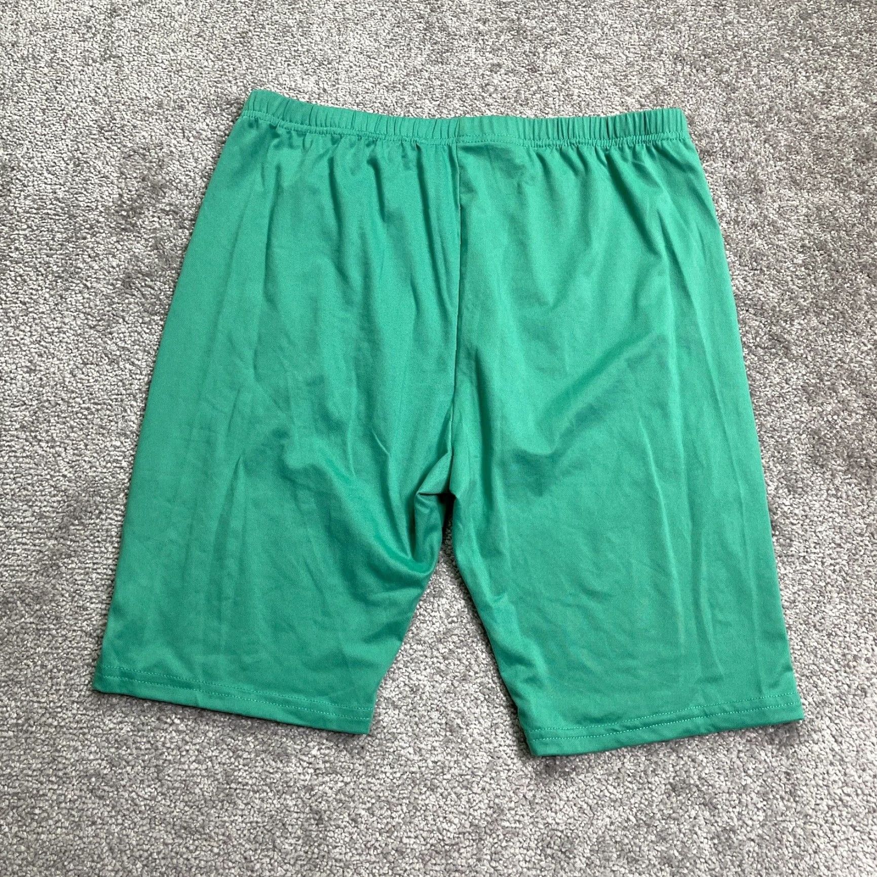 Vintage Unbranded Casual Bike Shorts Womens XL Green Compression Active Gym Yoga 30x9 Size 40" / US 18 - 2 Thumbnail