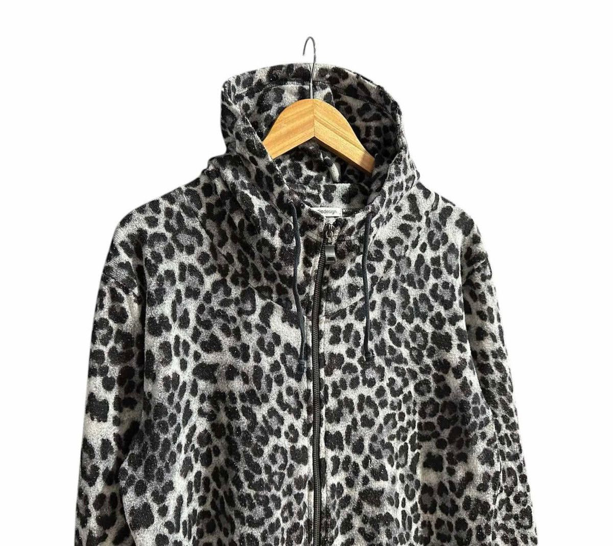 Hysteric Glamour × Japanese Brand × Seditionaries 🔥Sick Y2K Semantic Design Zip Hoodie Black Leopard Goth Punk Size US L / EU 52-54 / 3 - 1 Thumbnail
