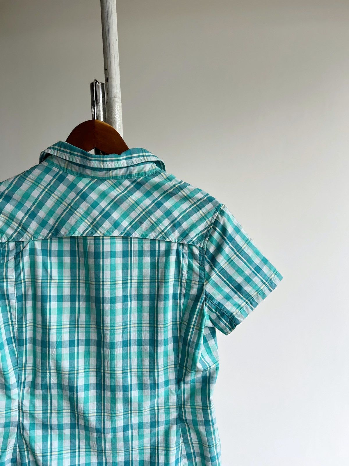 The North Face The North Face Women’s Aqua White Plaid Button Shirt Pockets Size M / US 6-8 / IT 42-44 - 4 Thumbnail