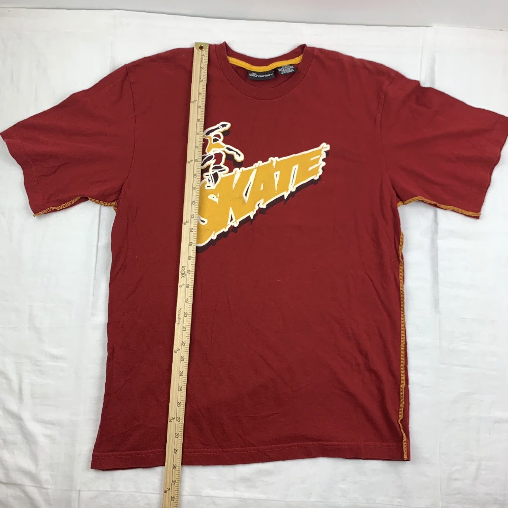 Vintage VINTAGE No Boundaries T-Shirt Adult Large Red Skateboarding Grunge Y2K Mens Size US L / EU 52-54 / 3 - 4 Thumbnail