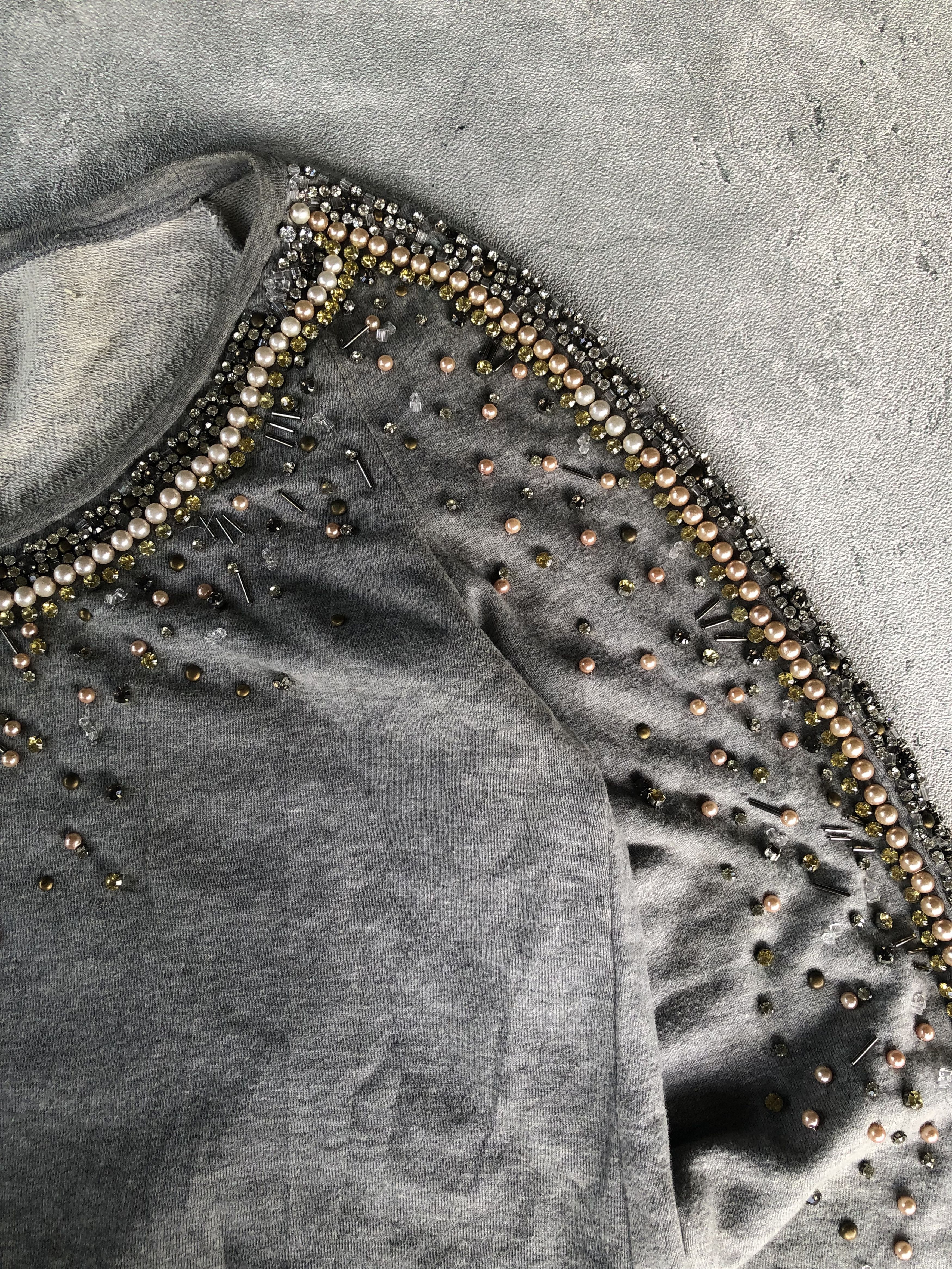 Designer × Japanese Brand Brigitte Bardot Studded Beaded Embelished Sweatshirt Size M / US 6-8 / IT 42-44 - 4 Thumbnail
