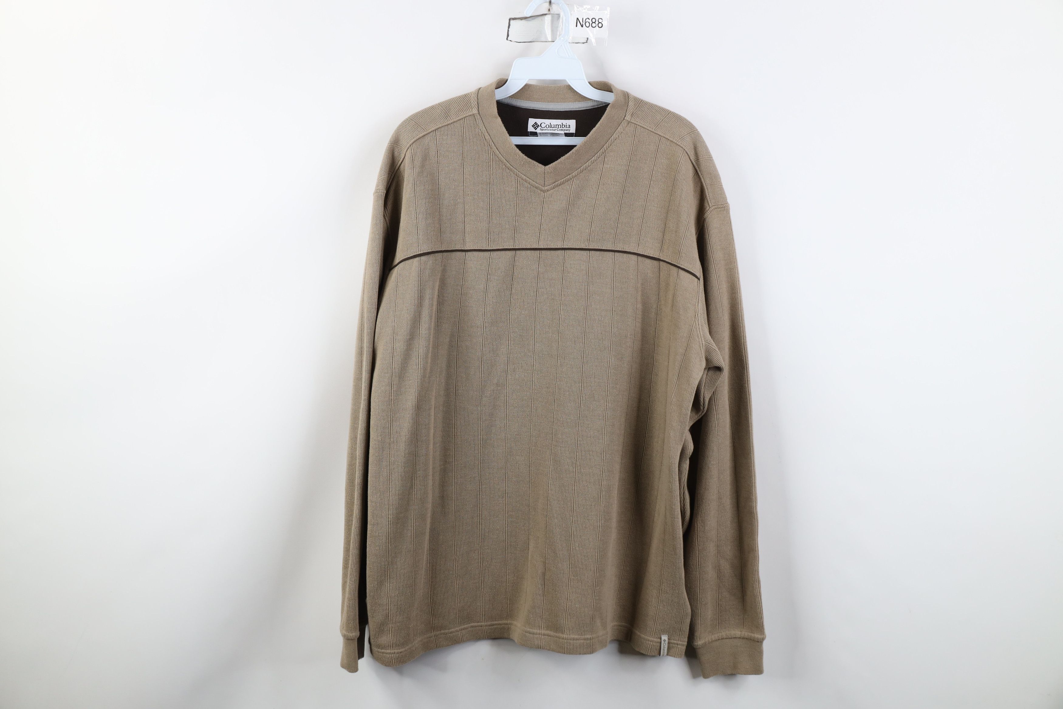 Columbia Vintage 90s Y2K Columbia Ribbed Knit Long Sleeve T-Shirt Size US M / EU 48-50 / 2 - 1 Thumbnail
