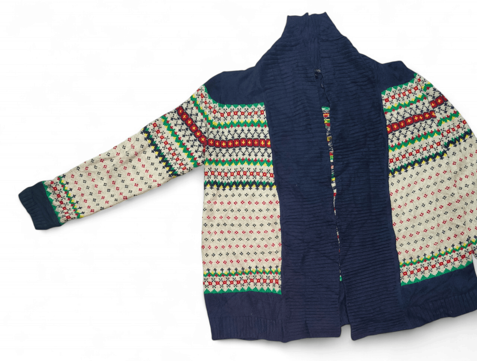 Other Vintage TALBOTS Aztec Ethnic Motifs Knit Long Outer Sweater Size US L / EU 52-54 / 3 - 3 Thumbnail