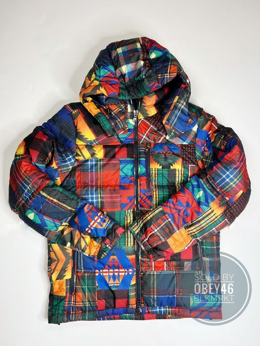 Polo ralph lauren patchwork ripstop hot sale down jacket