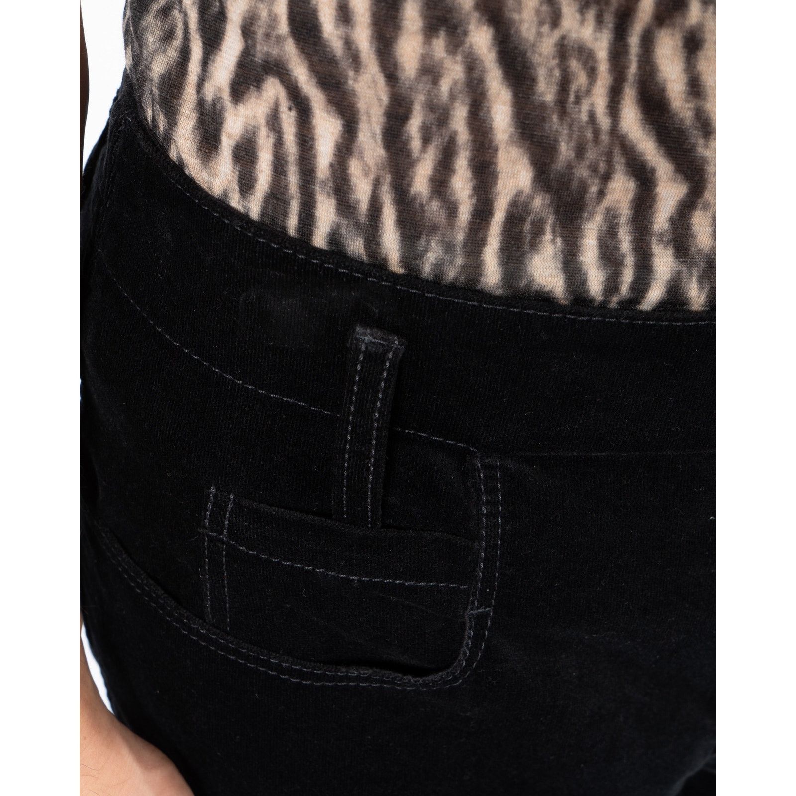 Haider Ackermann FW17 Cropped Slim Fit Trousers in Goya Black Velvet Size US 30 / EU 46 - 6 Thumbnail