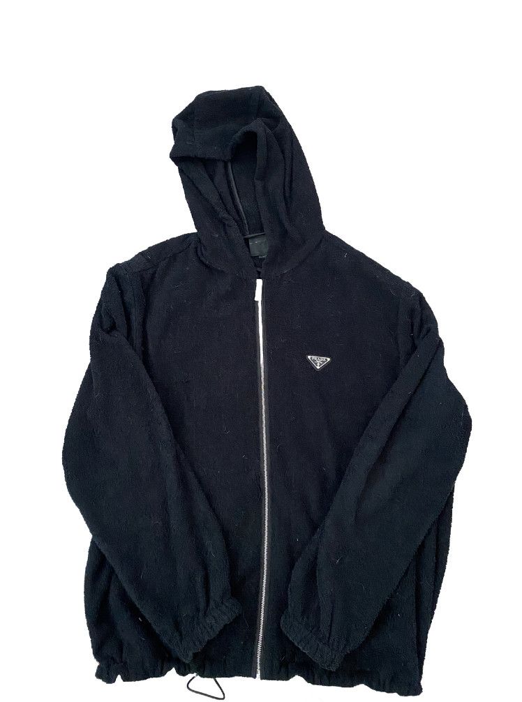 Prada Prada Terry Cloth Hoodie Black | Grailed