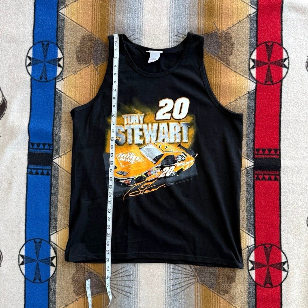 Chase Authentics VINTAGE Tony Stewart Home Depot NASCAR Tank Top Shirt L Men Black 90s Cars Sports Shirt Mens Tank Top Size US L / EU 52-54 / 3 - 7 Thumbnail