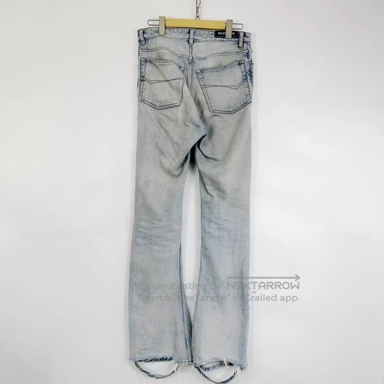 Balenciaga Balenciaga size S Light blue water-washed distressed flare Size US 27 - 2 Thumbnail