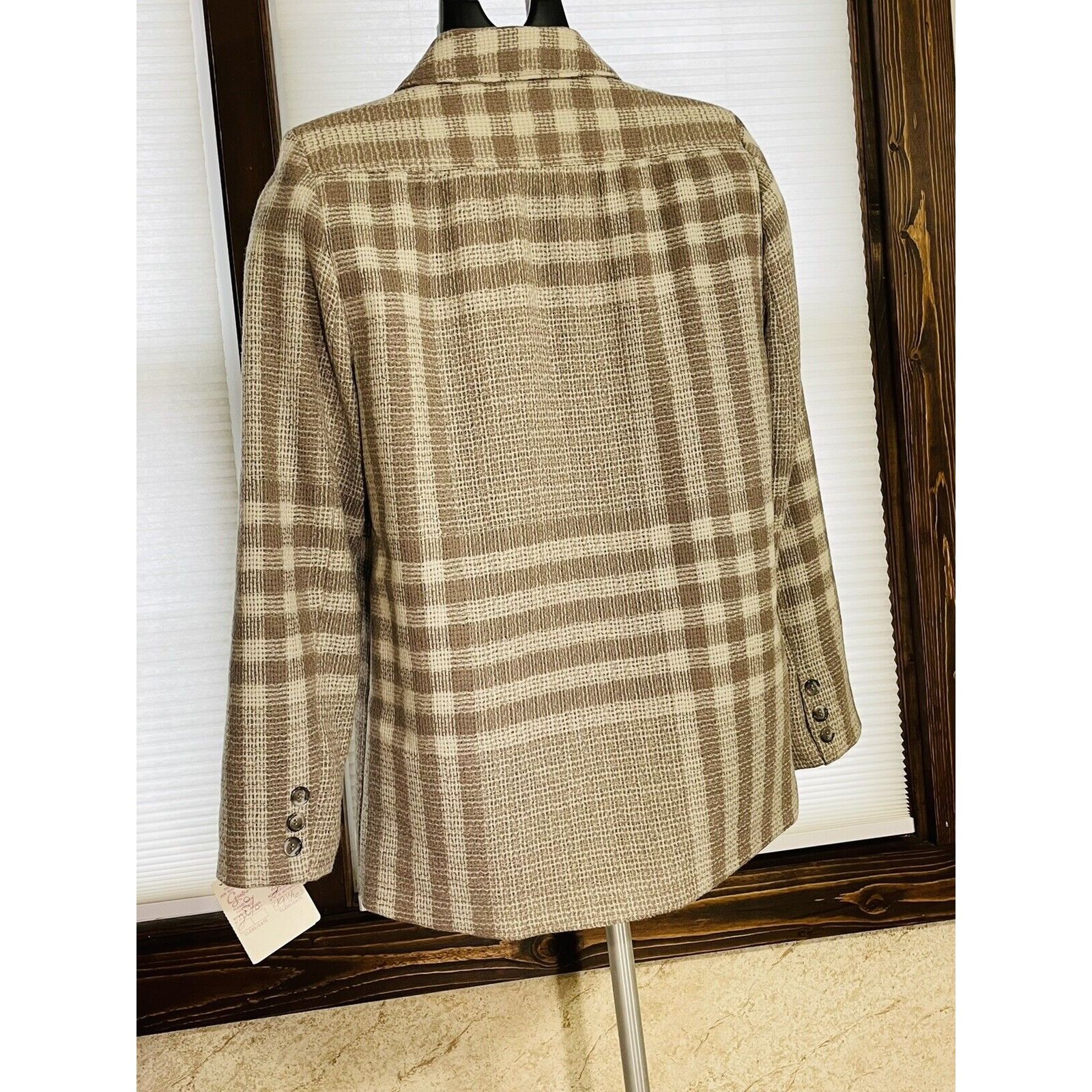 Vintage AC Sport Vintage Retro Wool Tan Brown Plaid Blazer Jacket Wi Size S / US 4 / IT 40 - 2 Thumbnail