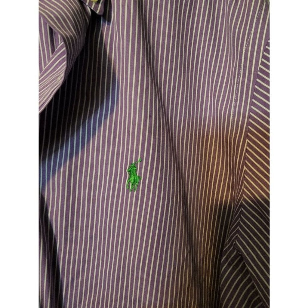 Polo Ralph Lauren Purple Ralph Lauren Dress Shirt Size US L / EU 52-54 / 3 - 3 Thumbnail