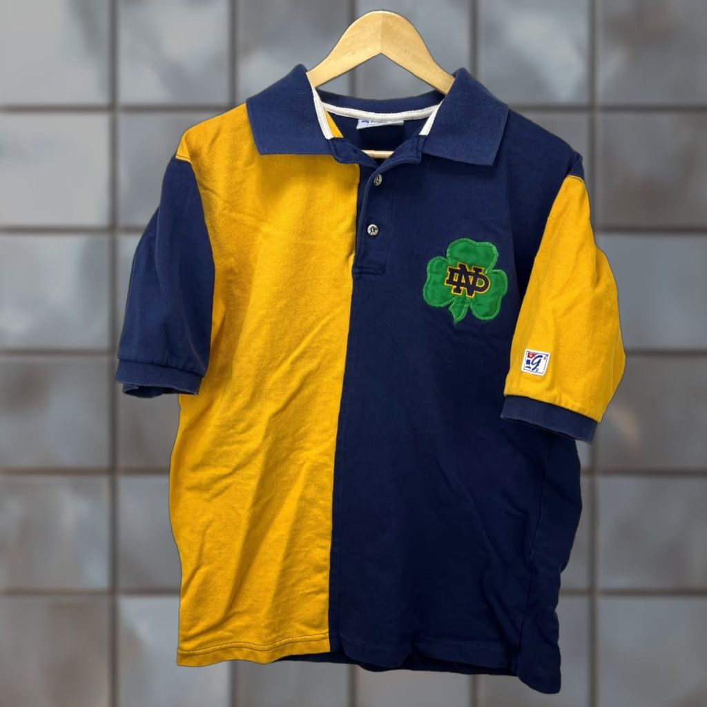 Vintage VINTAGE The Game Notre Dame Fighting Irish University Polo Shirt L Blue Mens Polo 90s Size US L / EU 52-54 / 3 - 1 Thumbnail