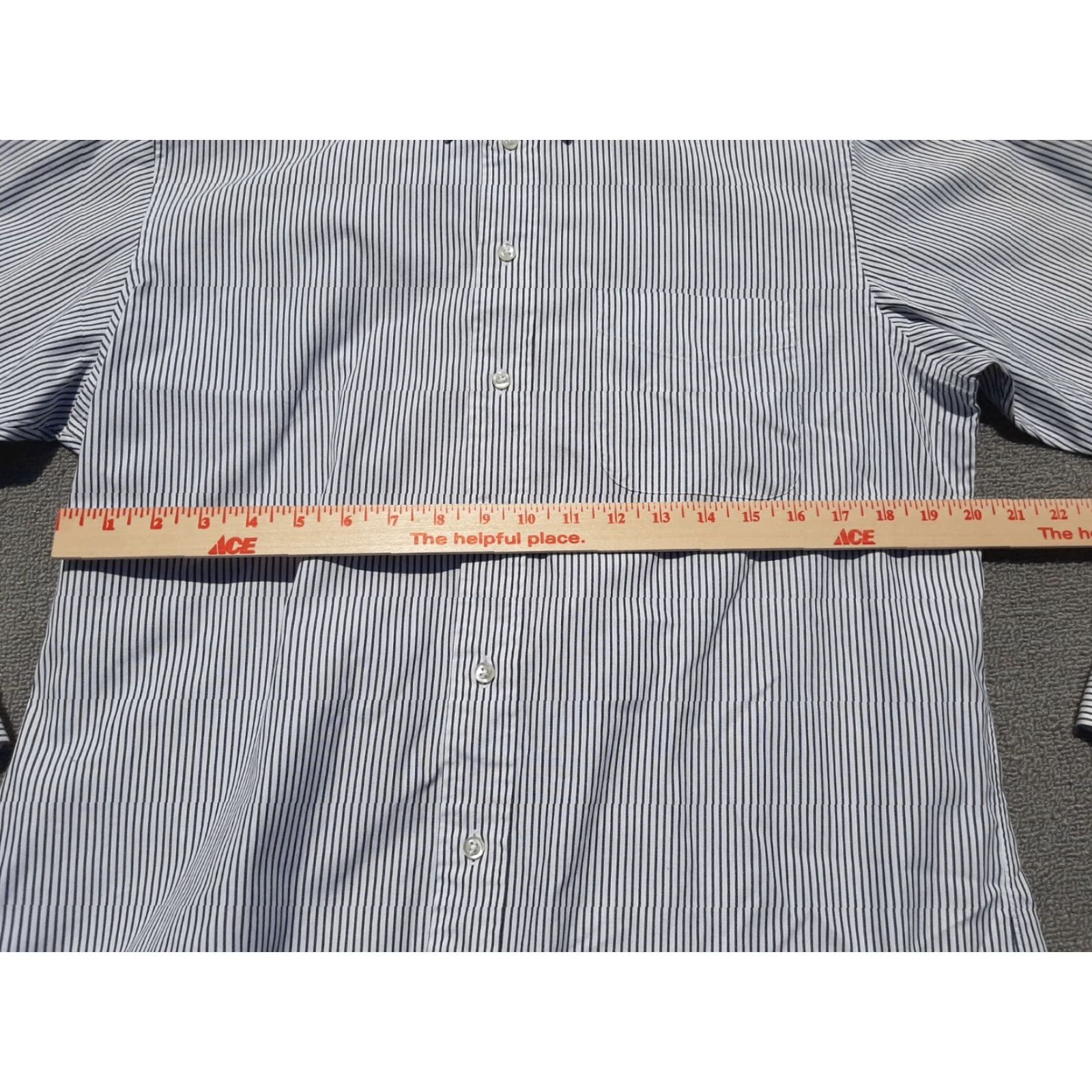Club Room Club Room Mens White Striped Long Sleeve Button Down Shirt 16 32/33 Cotton Size US L / EU 52-54 / 3 - 3 Thumbnail