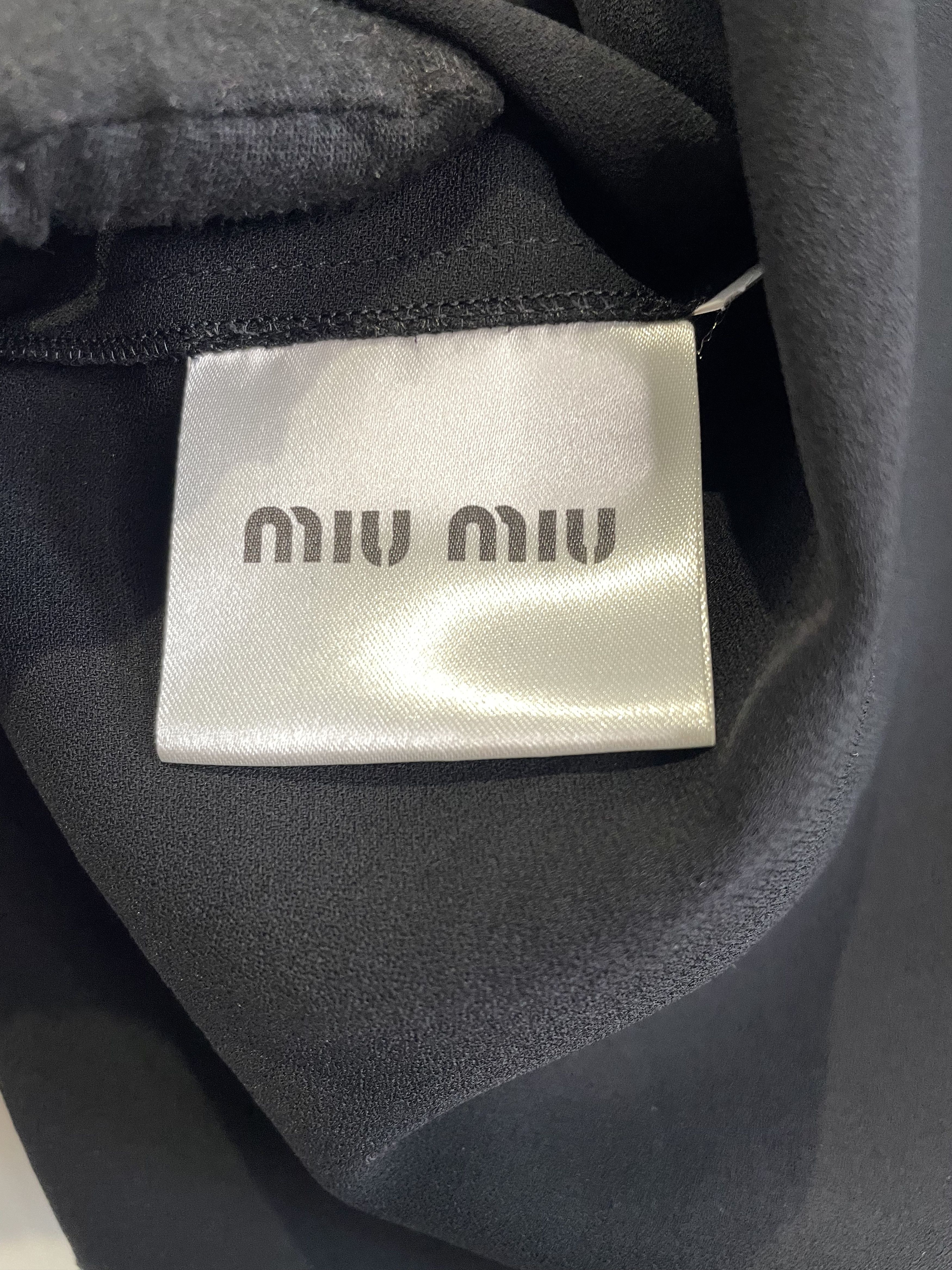 Miu Miu Black Lace Ruffle Embellishe Gothic Lolita Top | IT38 XSmall Size XS / US 0-2 / IT 36-38 - 9 Thumbnail