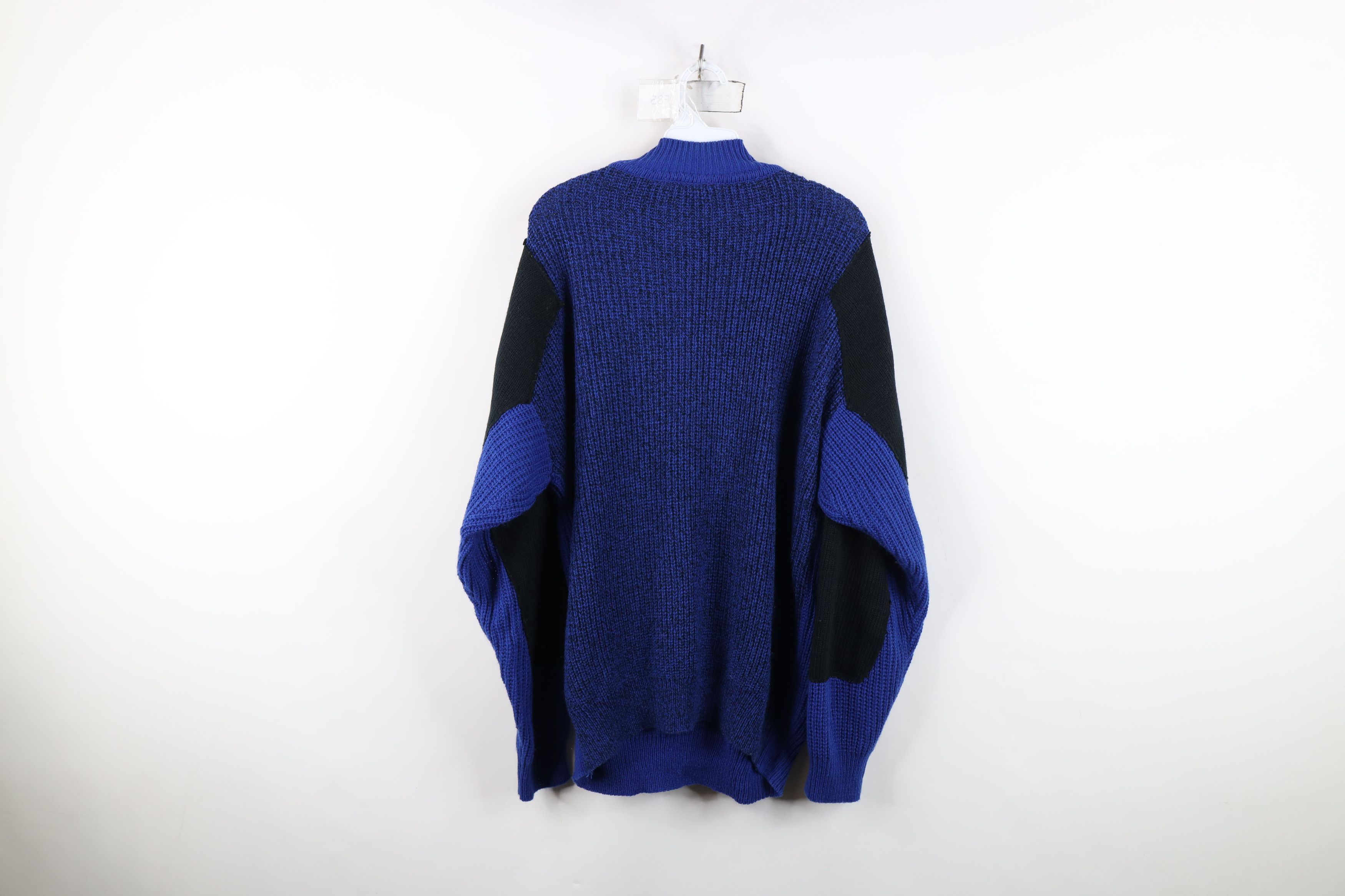 Vintage Vintage 90s Streetwear Chunky Ribbed Knit Henley Sweater Size US XL / EU 56 / 4 - 11 Thumbnail