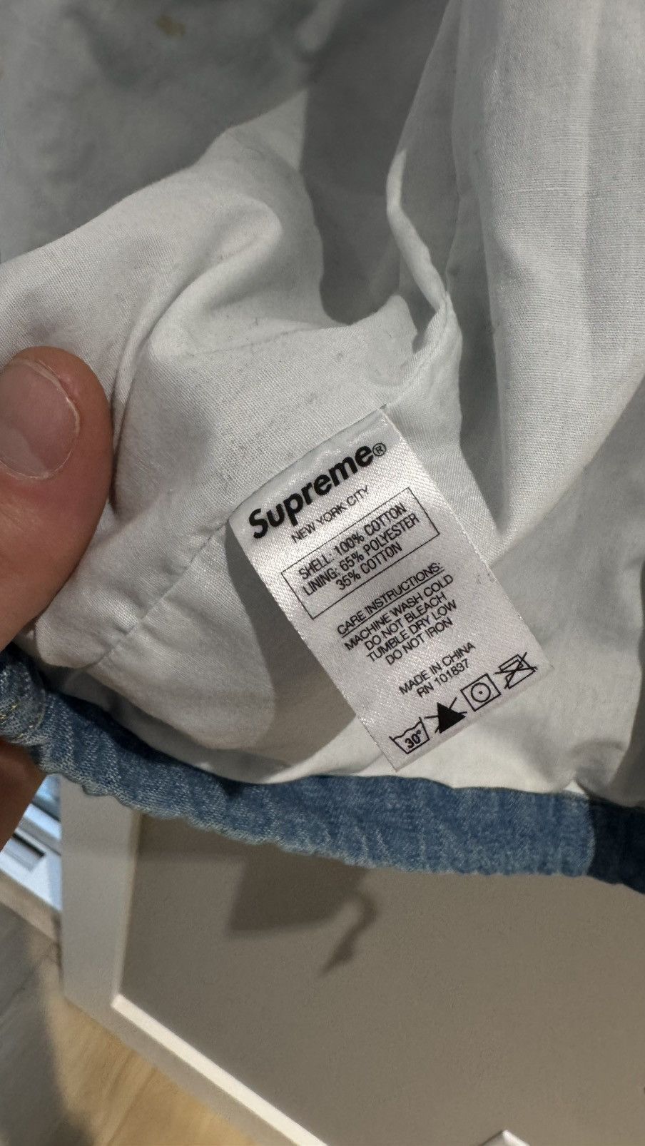 Supreme Supreme Denim Parka Jacket Coat ss14 classic logo rare Size US XL / EU 56 / 4 - 14 Thumbnail