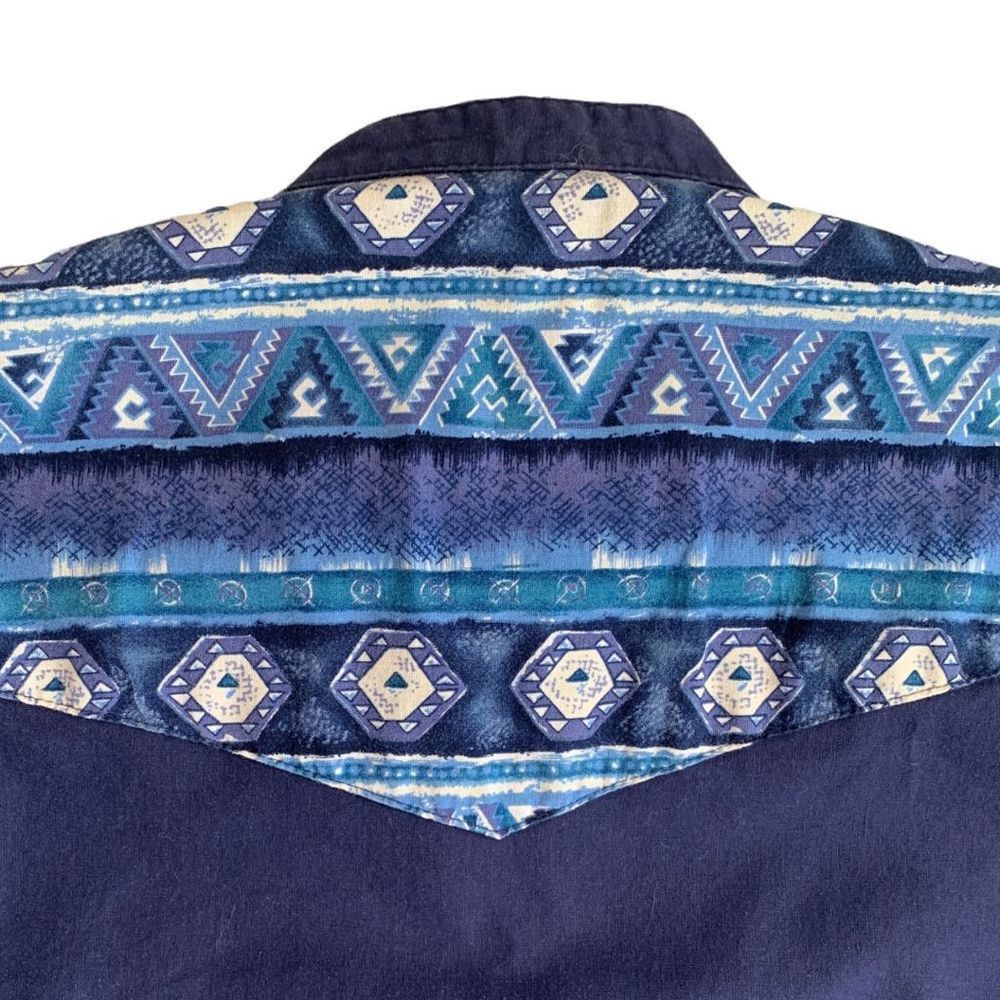 Vintage Vintage Open Range Southwestern Patchwork Button-Up Shirt Ma Size US M / EU 48-50 / 2 - 4 Thumbnail